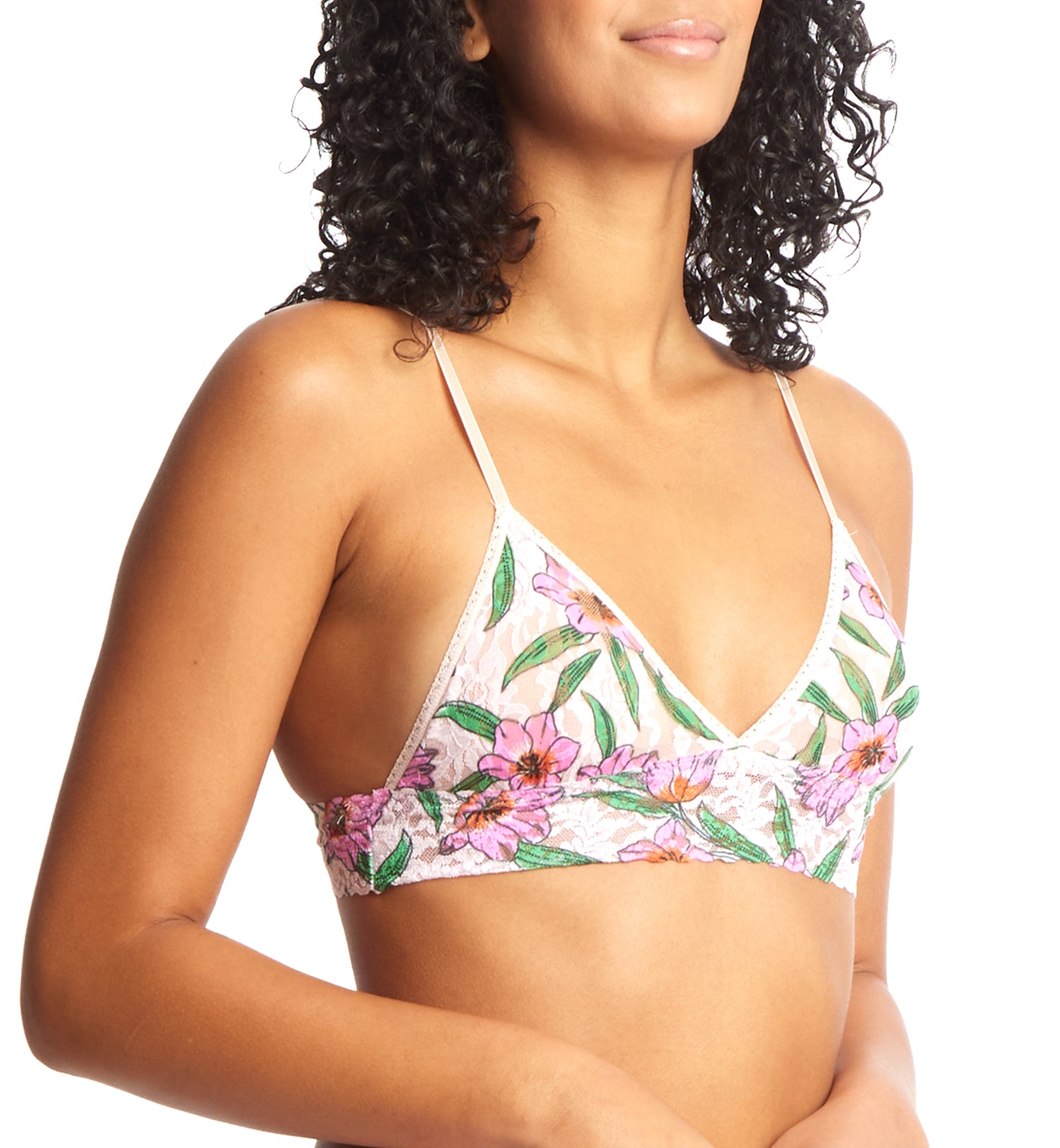 Hanky Panky Signature Lace Padded Triangle Bralette (PR487004),Small,Memoir - Memoir,Small