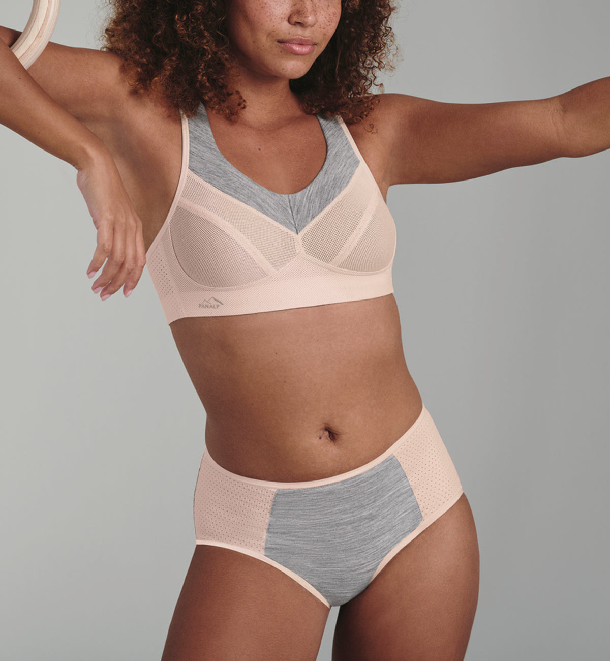 Anita PanAlp Wool Firm Support Softcup Sports Bra (5555),32A,Smart Rose/Melange - Smart Rose/Melange,32A