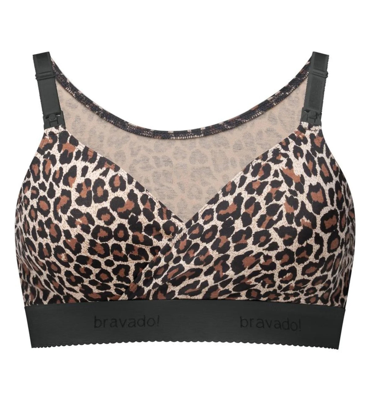 BRAVADO! The Original Wire-Free Nursing Bra (1011),Large,Leopard - Leopard,Large