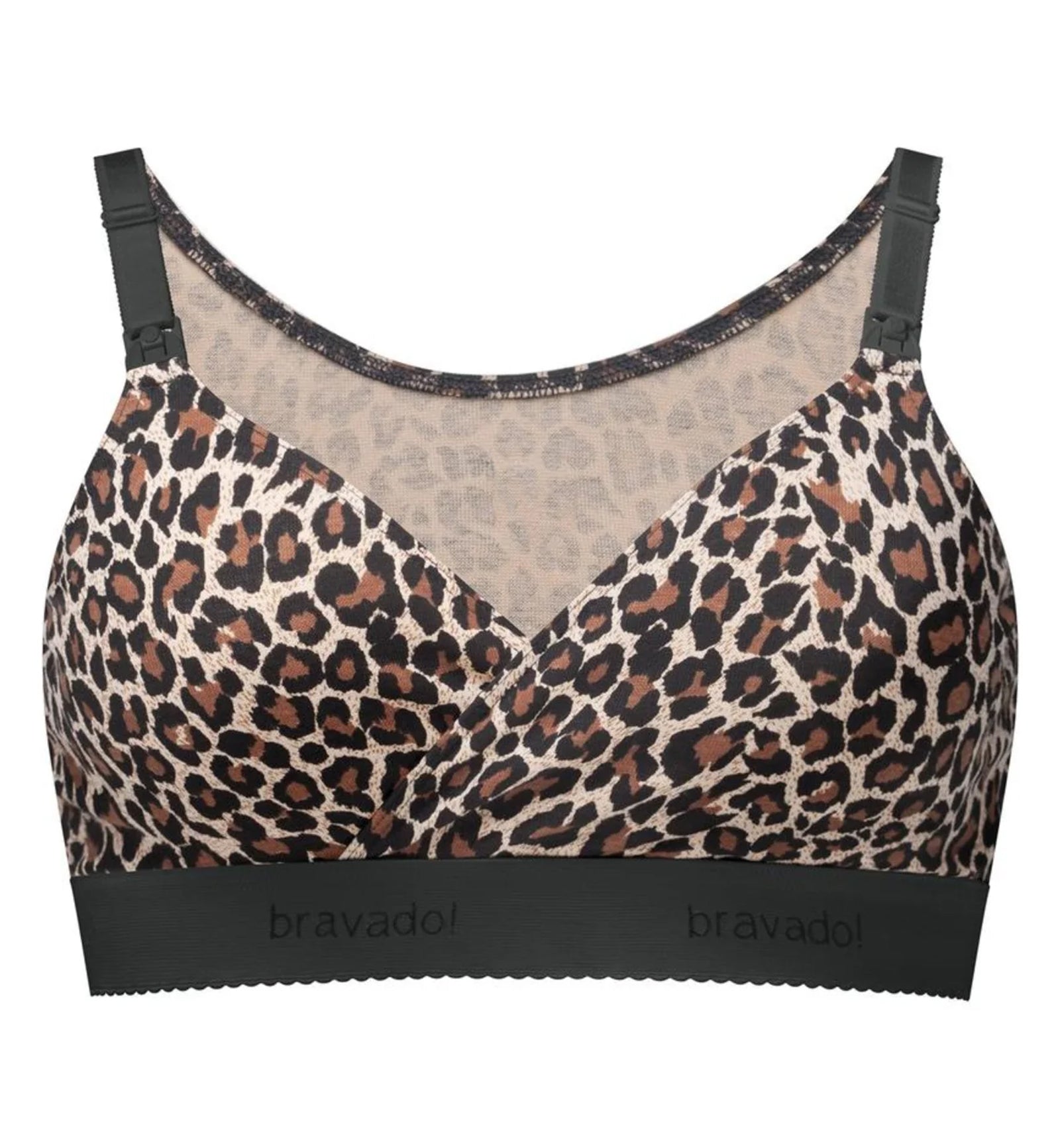BRAVADO! The Original Wire-Free Nursing Bra (1011),Large,Leopard - Leopard,Large