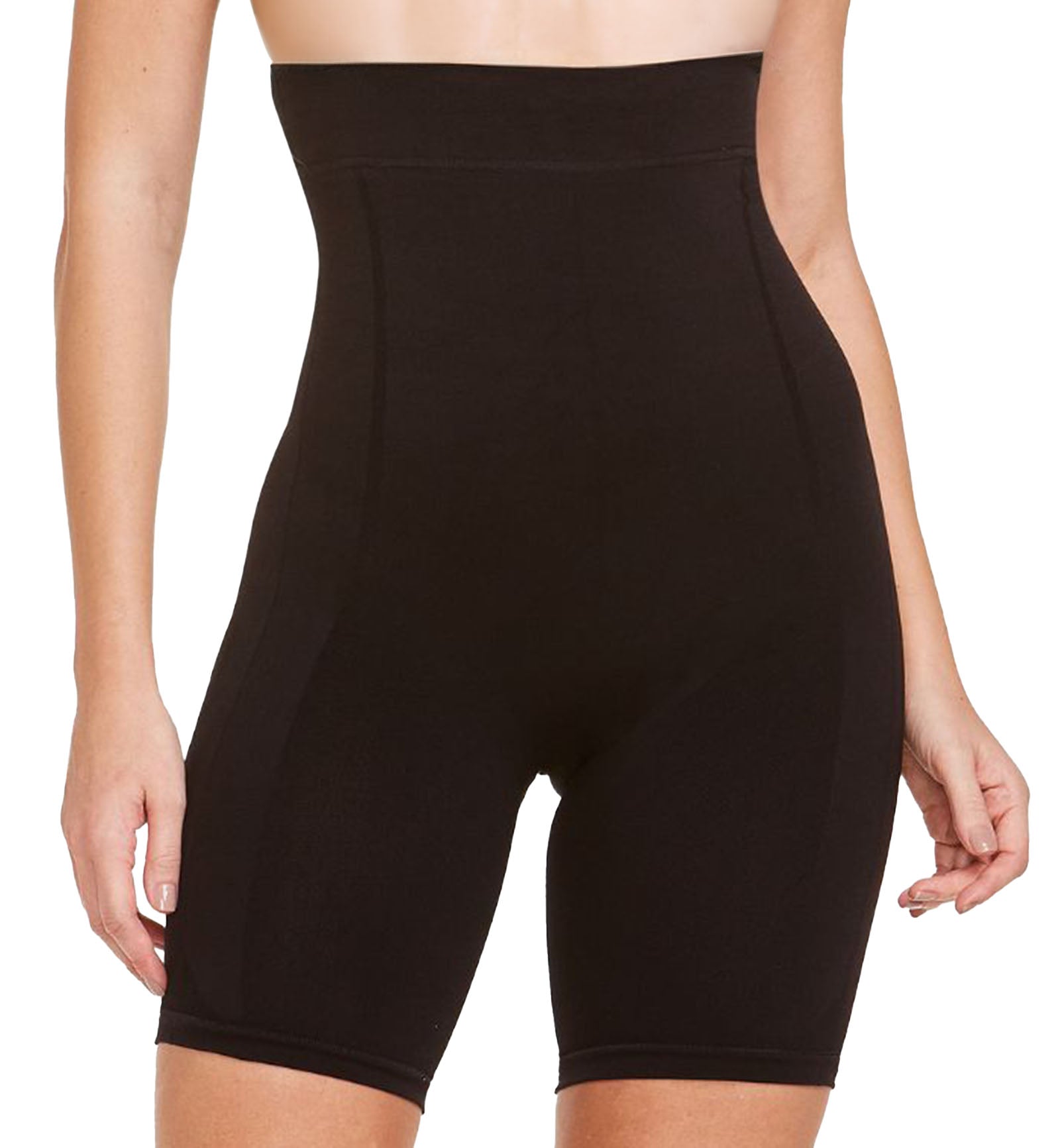 Plie Shapewear Bermuda Abdominal Shaping Short (50504),Small,Black - Black,Small