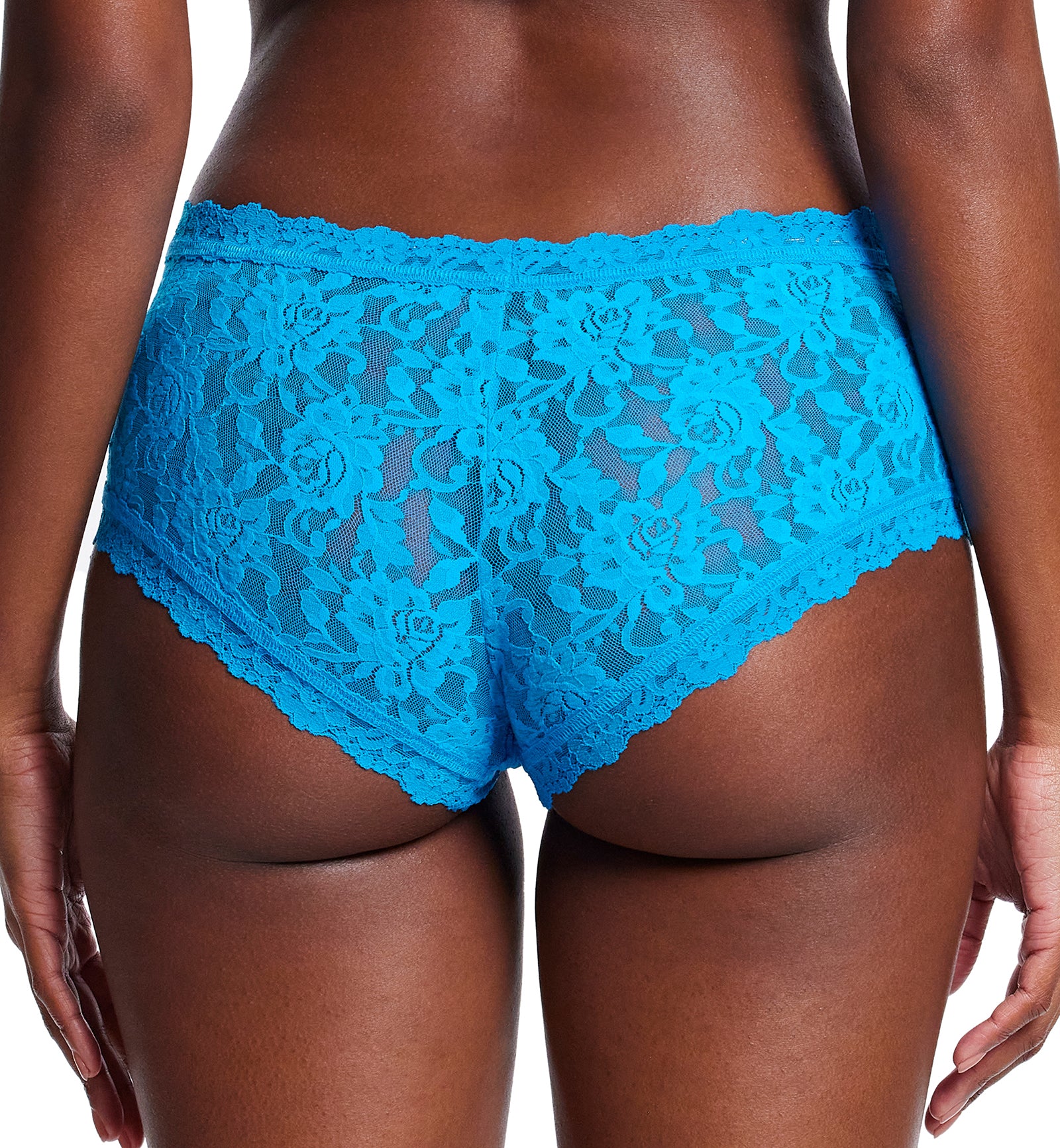 Hanky Panky Signature Lace Boyshort (4812P),XS,Ocean Eyes - Ocean Eyes,XS