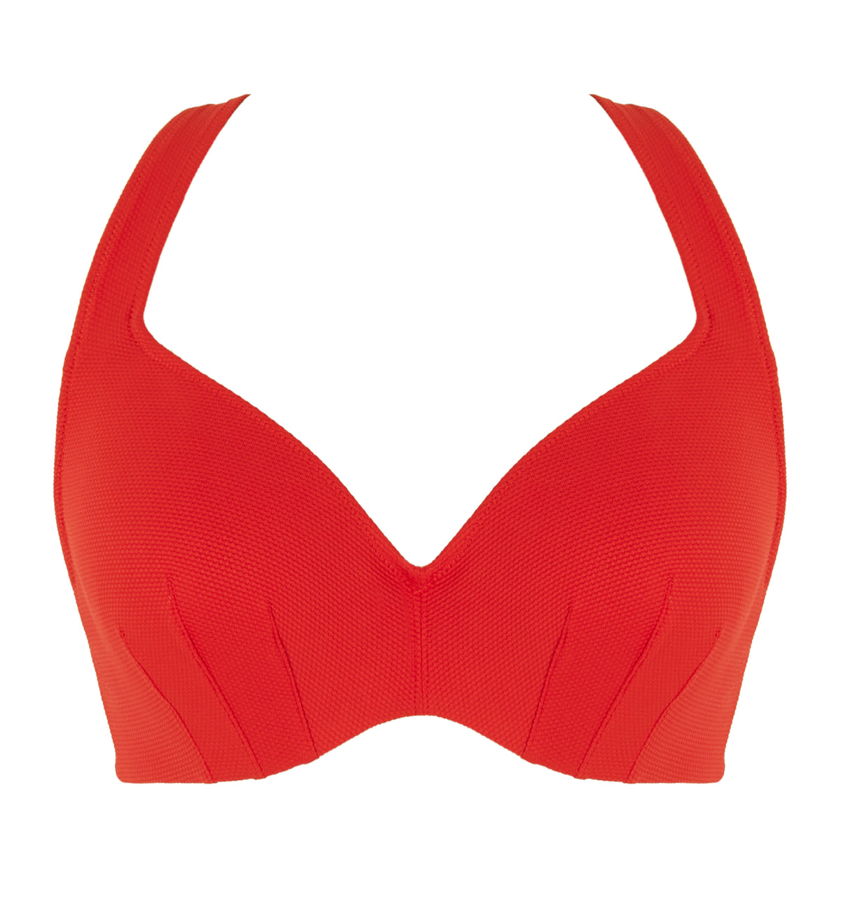 Panache Jennifer Plunge Underwire Bikini Top (SW2024),30E,Aurora Red - Aurora Red,30E