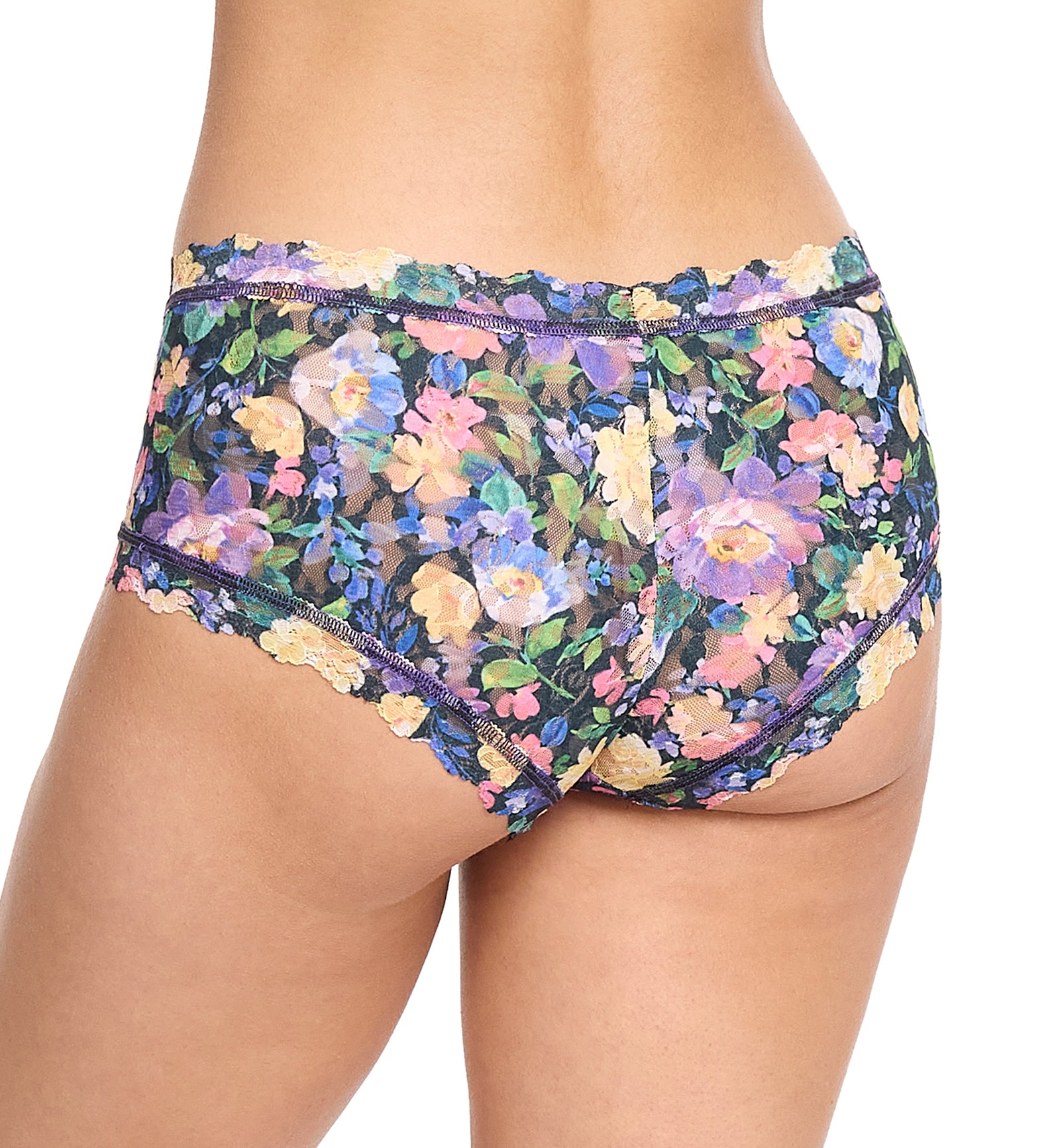 Hanky Panky Signature Lace Printed Boyshort (PR4812P),XS,Dream Garden - Dream Garden,XS