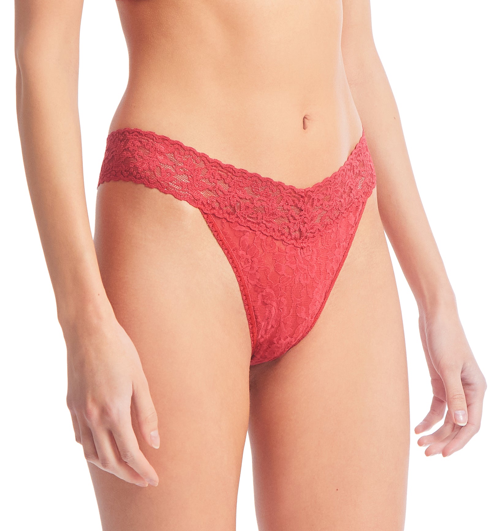 Hanky Panky Signature Lace Original Rise Thong (4811P),Burnt Sienna - Burnt Sienna,One Size