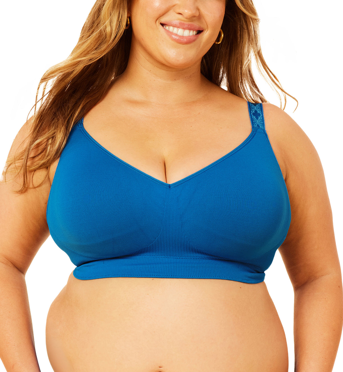 Sugar Candy by Cake Seamless Basic Everyday Softcup Bra (28-8005),XS,Cobalt Blue - Cobalt Blue,XS