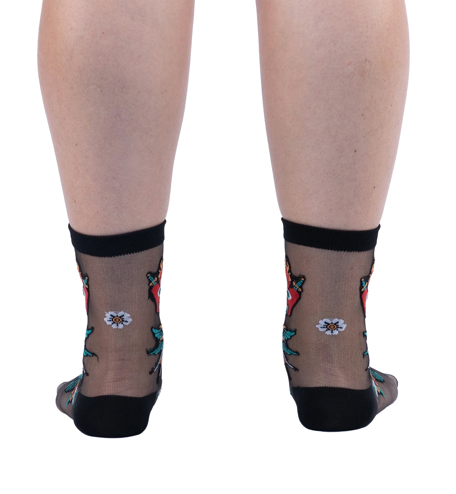 SOCK it to me Sheer Crew Socks (H0031),Piece Of My Heart - Piece Of My Heart,One Size