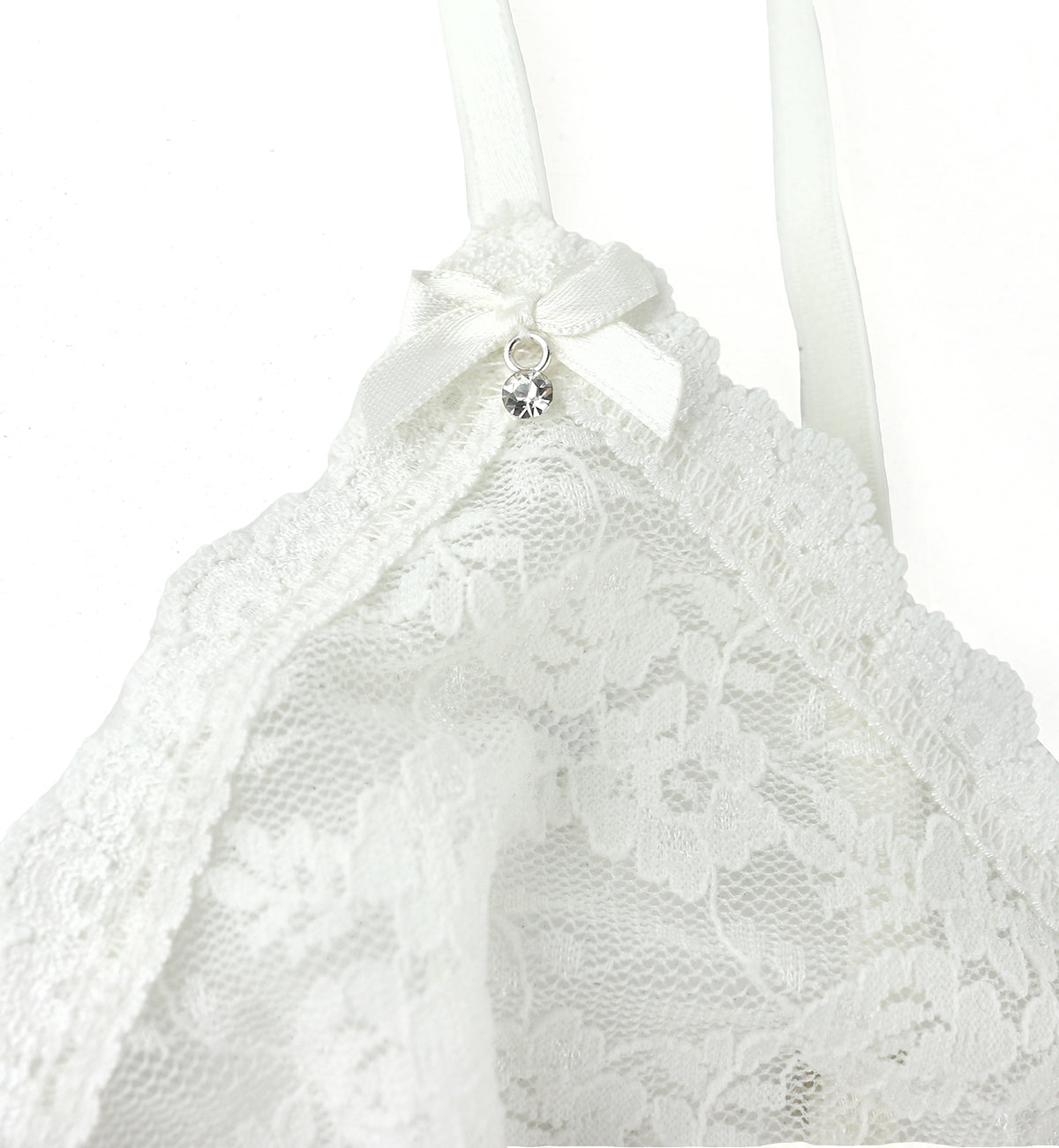 Hanky Panky Wedding Night Original Rise Thong and Bralette Set (9C183SBX22),Small,Light Ivory - Light Ivory,Small