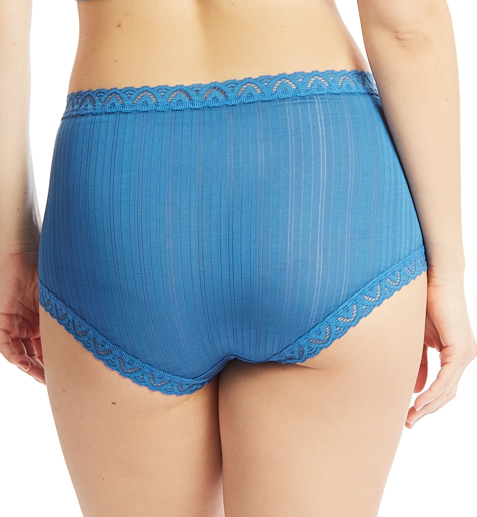Hanky Panky MellowLuxe High Rise Boyshort (621282),XS,Storm Cloud Blue - Storm Cloud Blue,XS