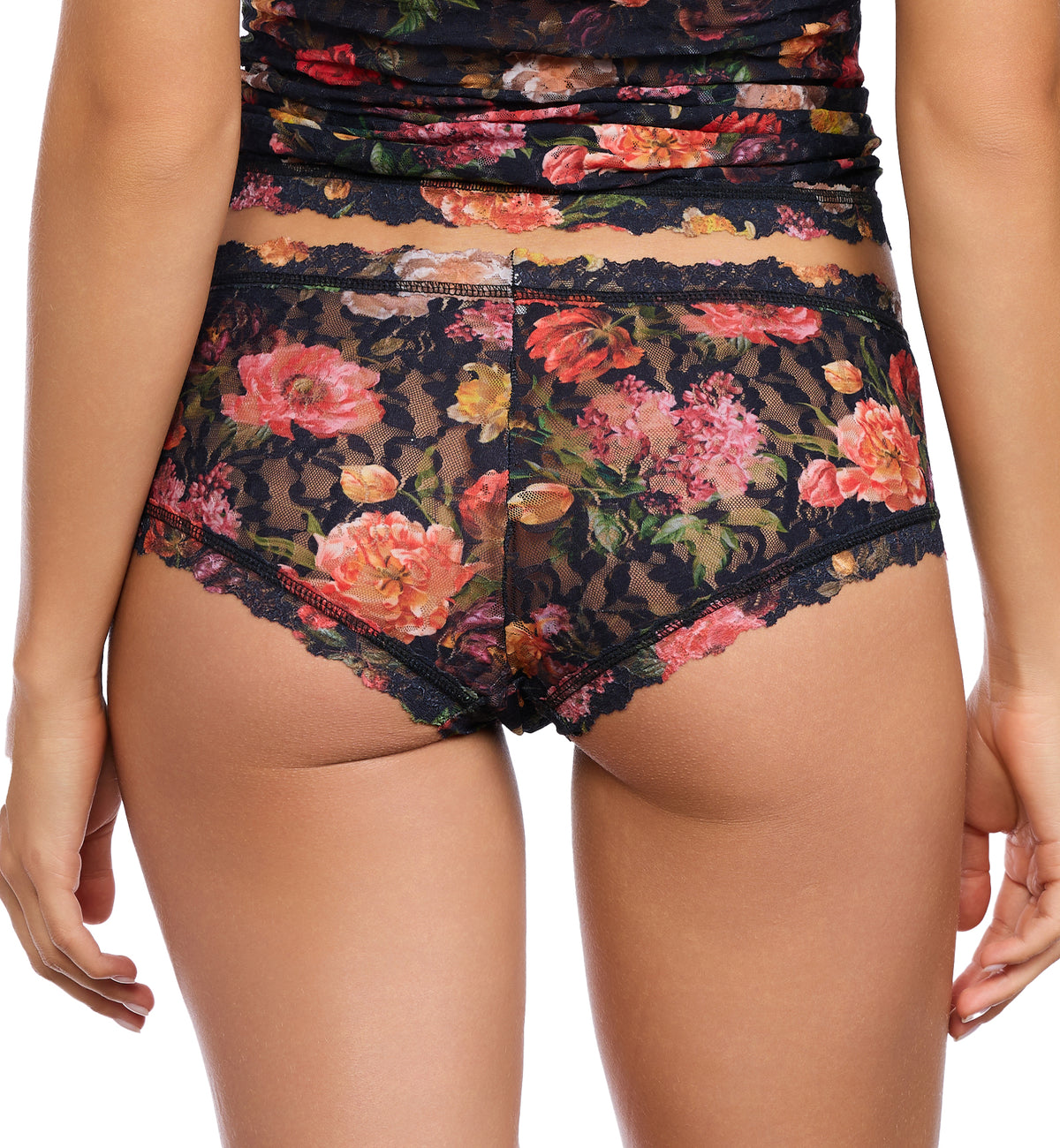 Hanky Panky Signature Lace Printed Boyshort (PR4812P),XS,Moonlit - Moonlit,XS