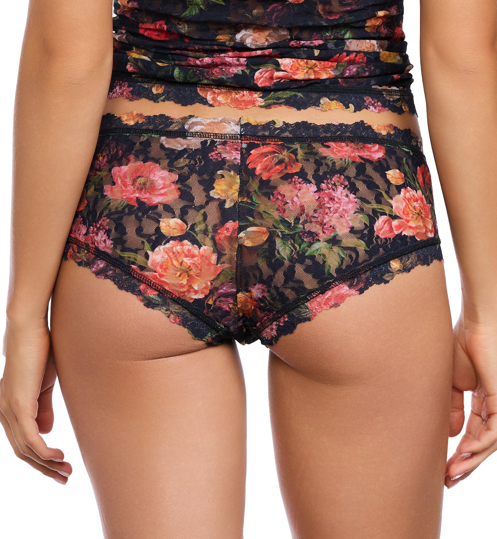 Hanky Panky Signature Lace Printed Boyshort (PR4812P),XS,Moonlit - Moonlit,XS