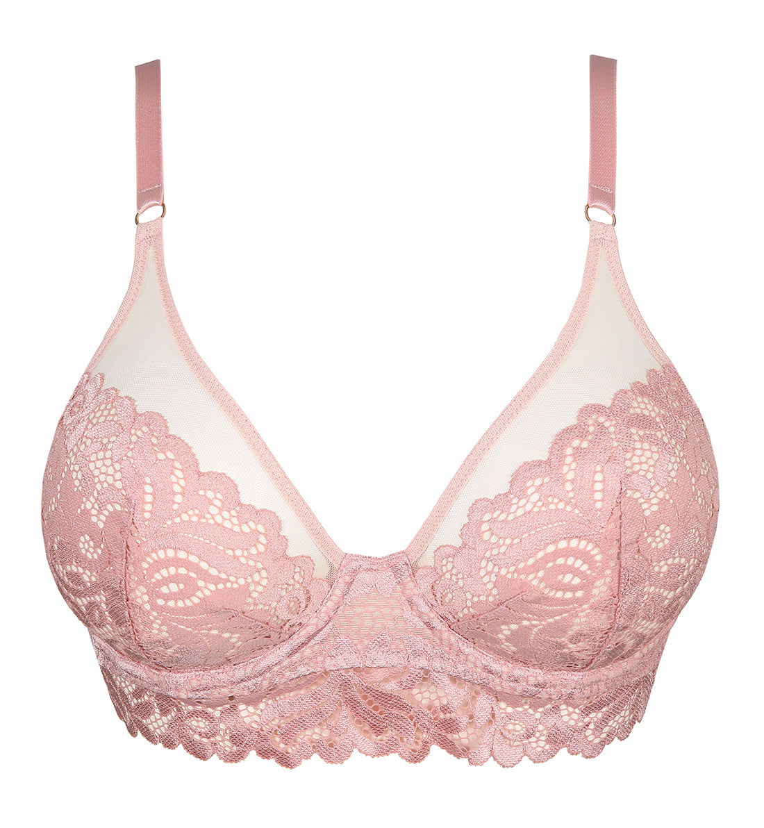 Marie Jo Elis Longline Underwire Bra (0102500),30D,Vintage Pink - Vintage Pink,30D