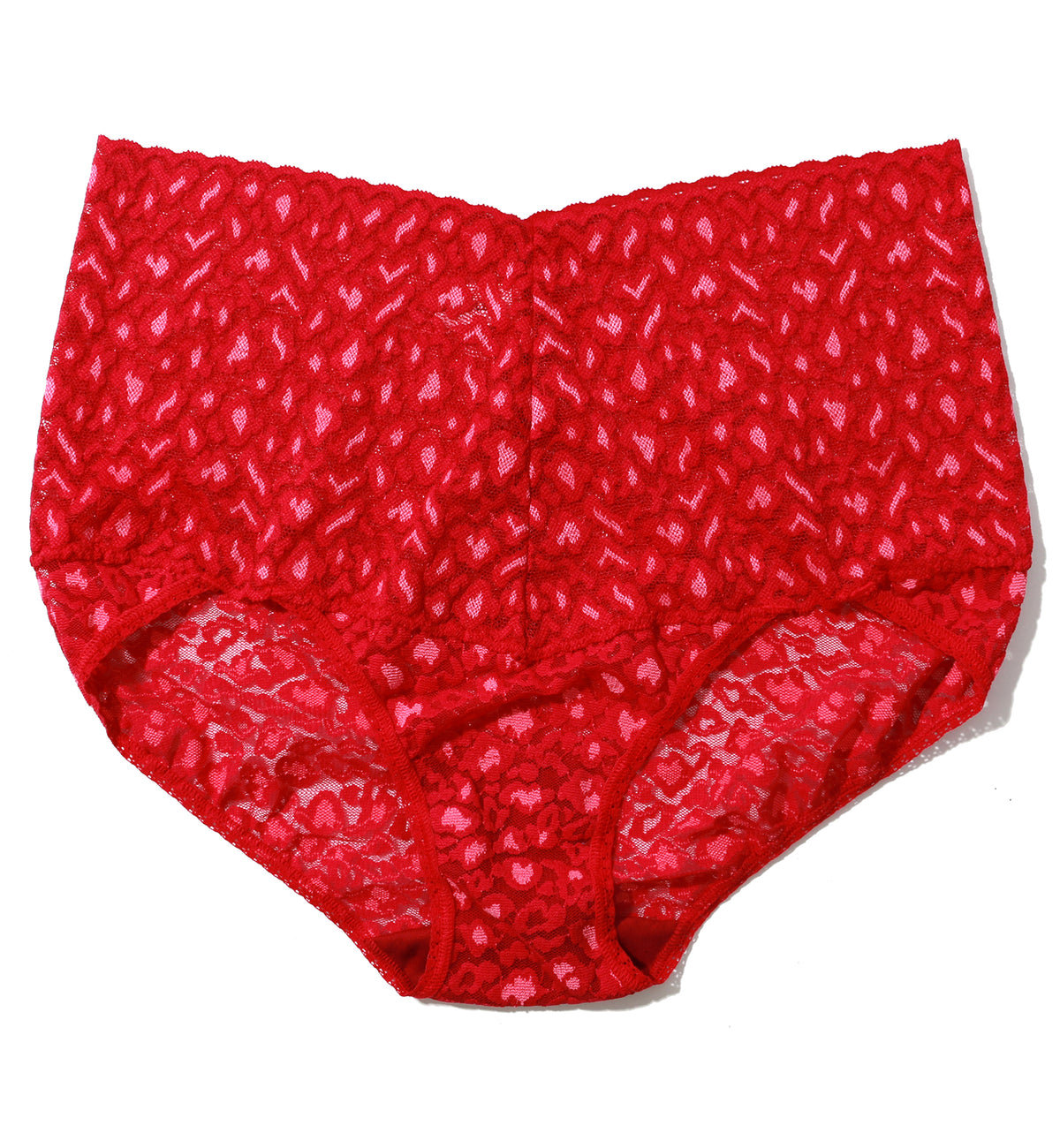 Hanky Panky Cross Dyed Leopard Retro V-Kini (7J2121),Small,Berry Sangria/Pink - Berry Sangria/Pink,Small