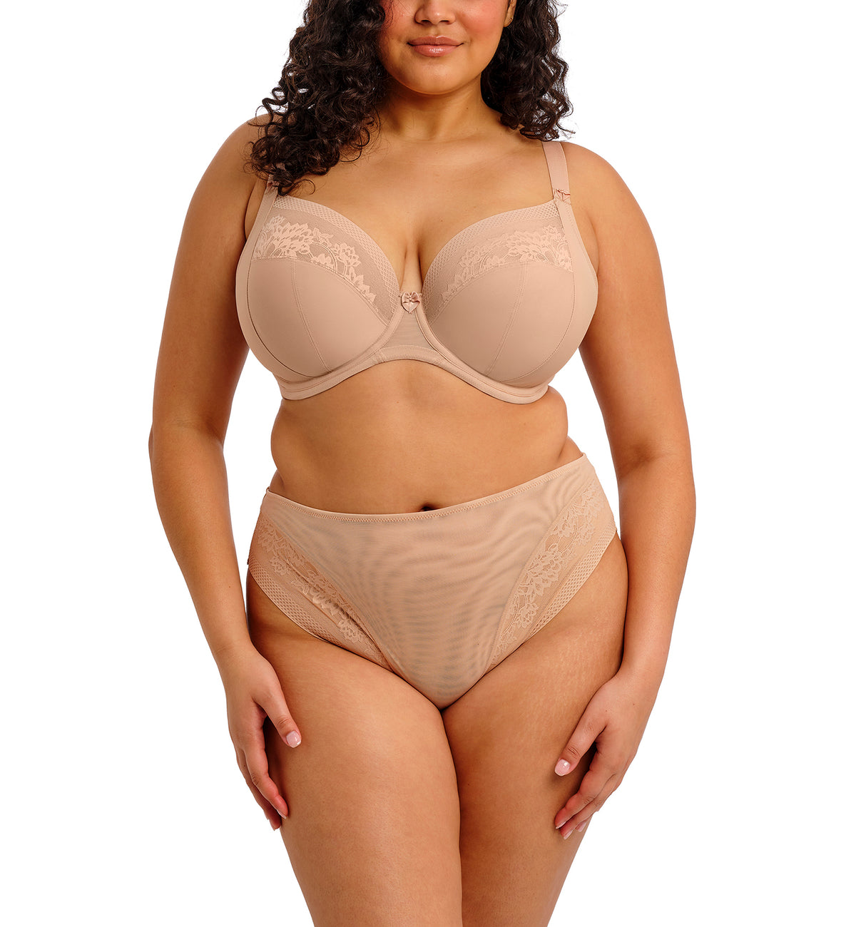 Elomi Nerina Matching High Leg Brief (302753),Small,Sahara - Sahara,Small