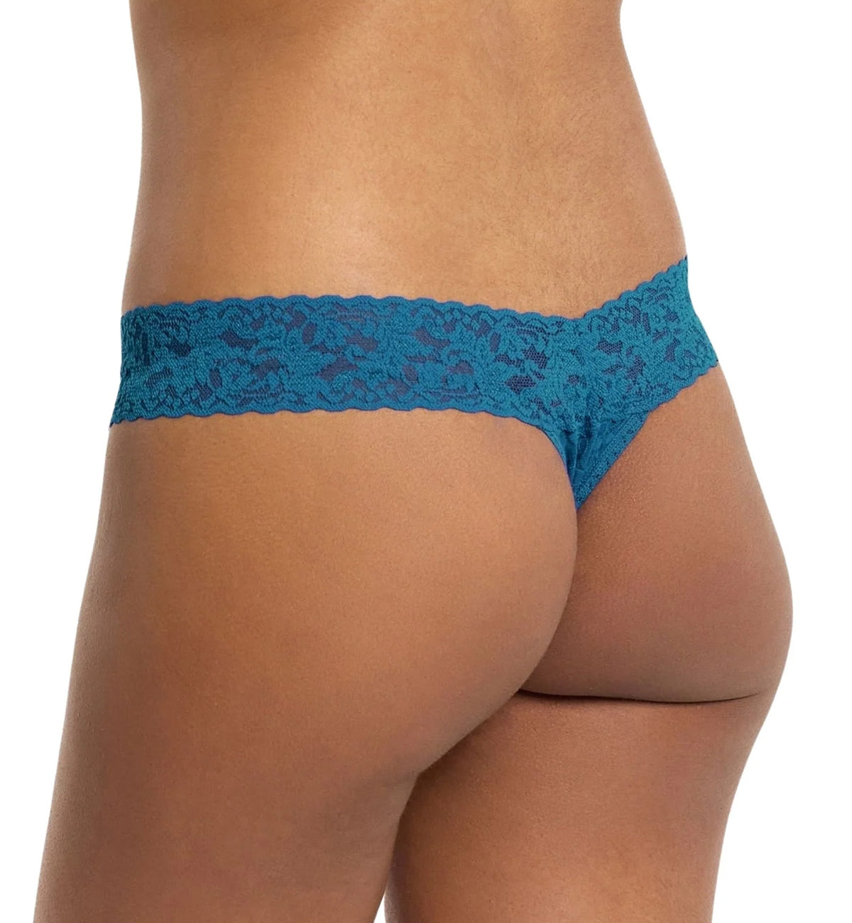 Hanky Panky Signature Lace Low Rise Thong (4911P),Hot Teal - Hot Teal,One Size