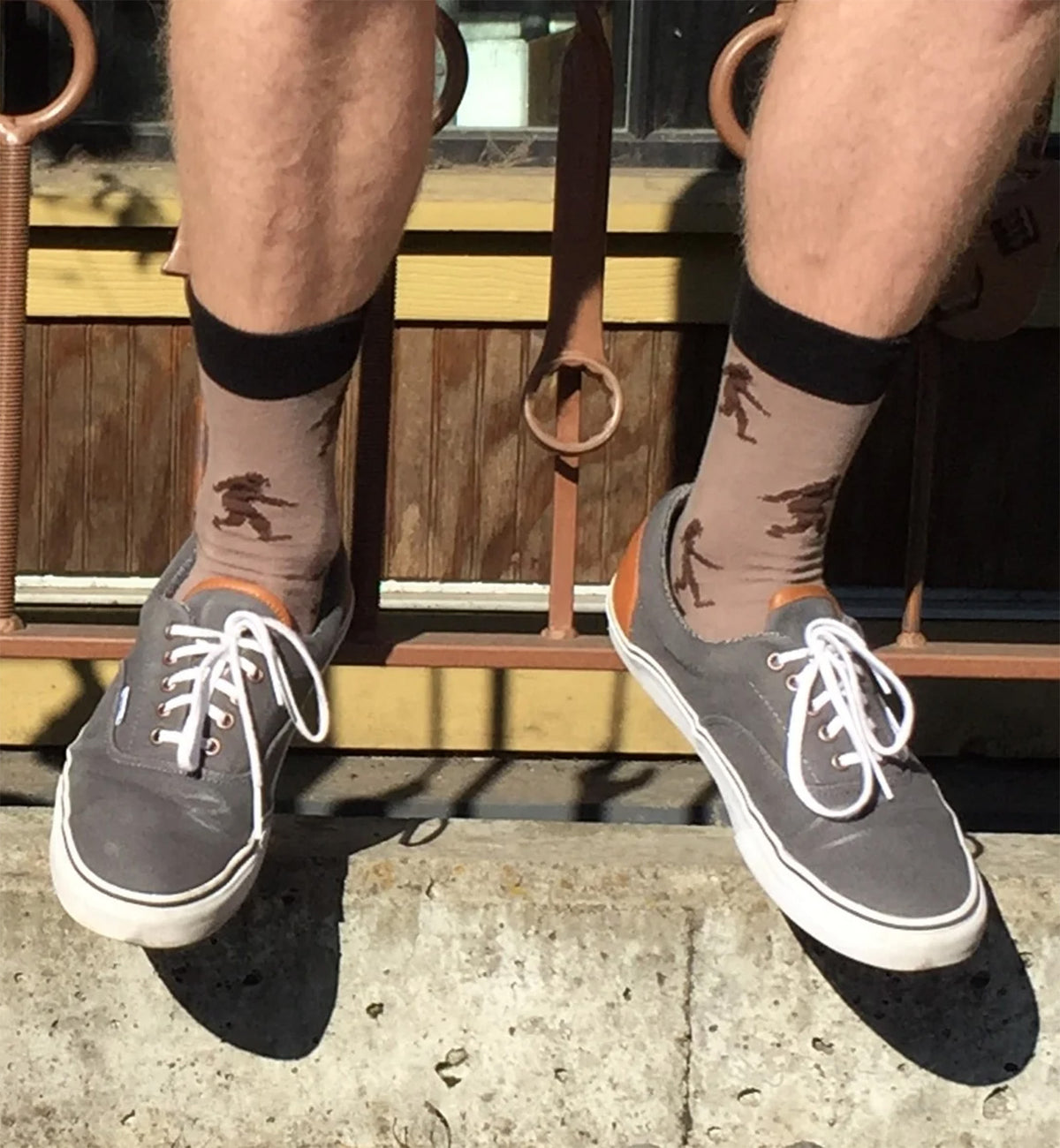 SOCK it to me Men's Crew Socks (mef0068),Sasquatch - Sasquatch,One Size