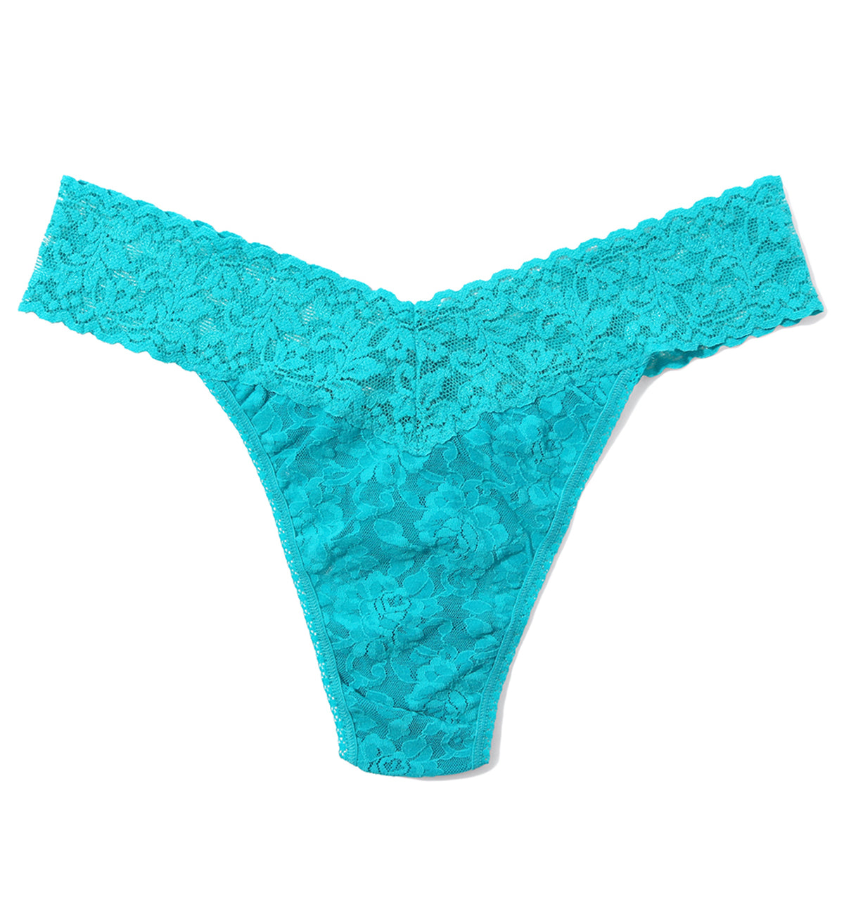 Hanky Panky Signature Lace Original Rise Thong (4811P),Turkish Tile Blue - Turkish Tile Blue,One Size