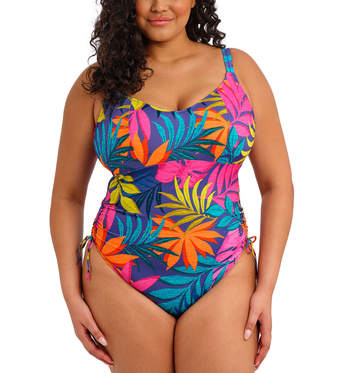 Elomi Porto Rafti Non Wire One Piece Swimsuit (ES803343),34G,Indigo - Indigo,34G