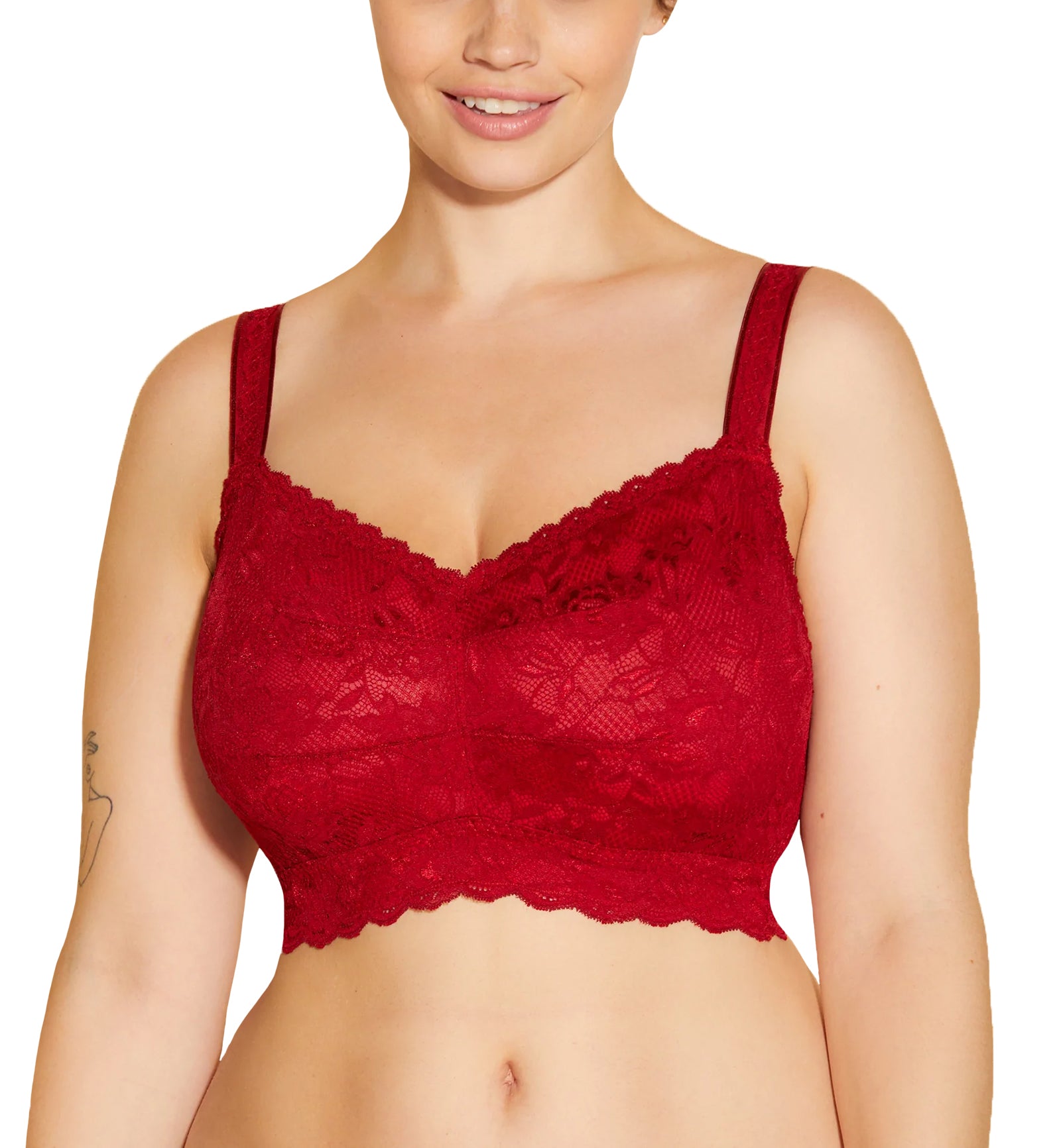 Cosabella NSN SUPER CURVY Sweetie Bralette (NEVER1340),XS,Sindoor Red - Sindoor Red,X-Small