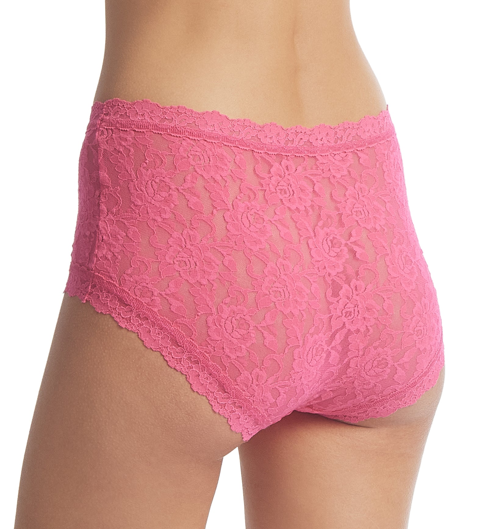 Hanky Panky Signature Lace High Rise Boyshort (481292),XS,Vivid Coral - Vivid Coral,XS