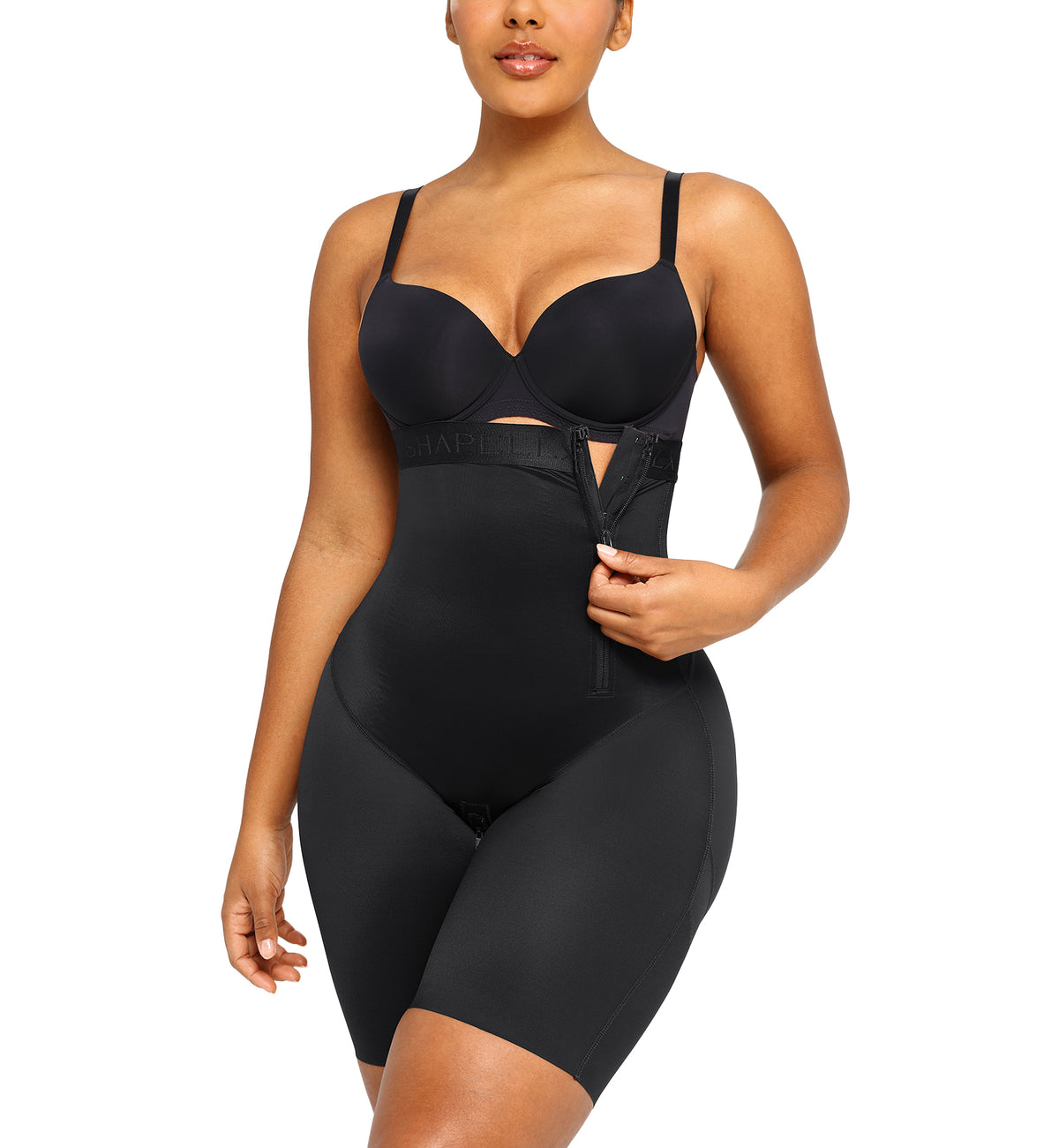 SHAPELLX BOOT-YEAH SilkSculpt High-Waisted Short (MT230442),Small,Black - Black,Small