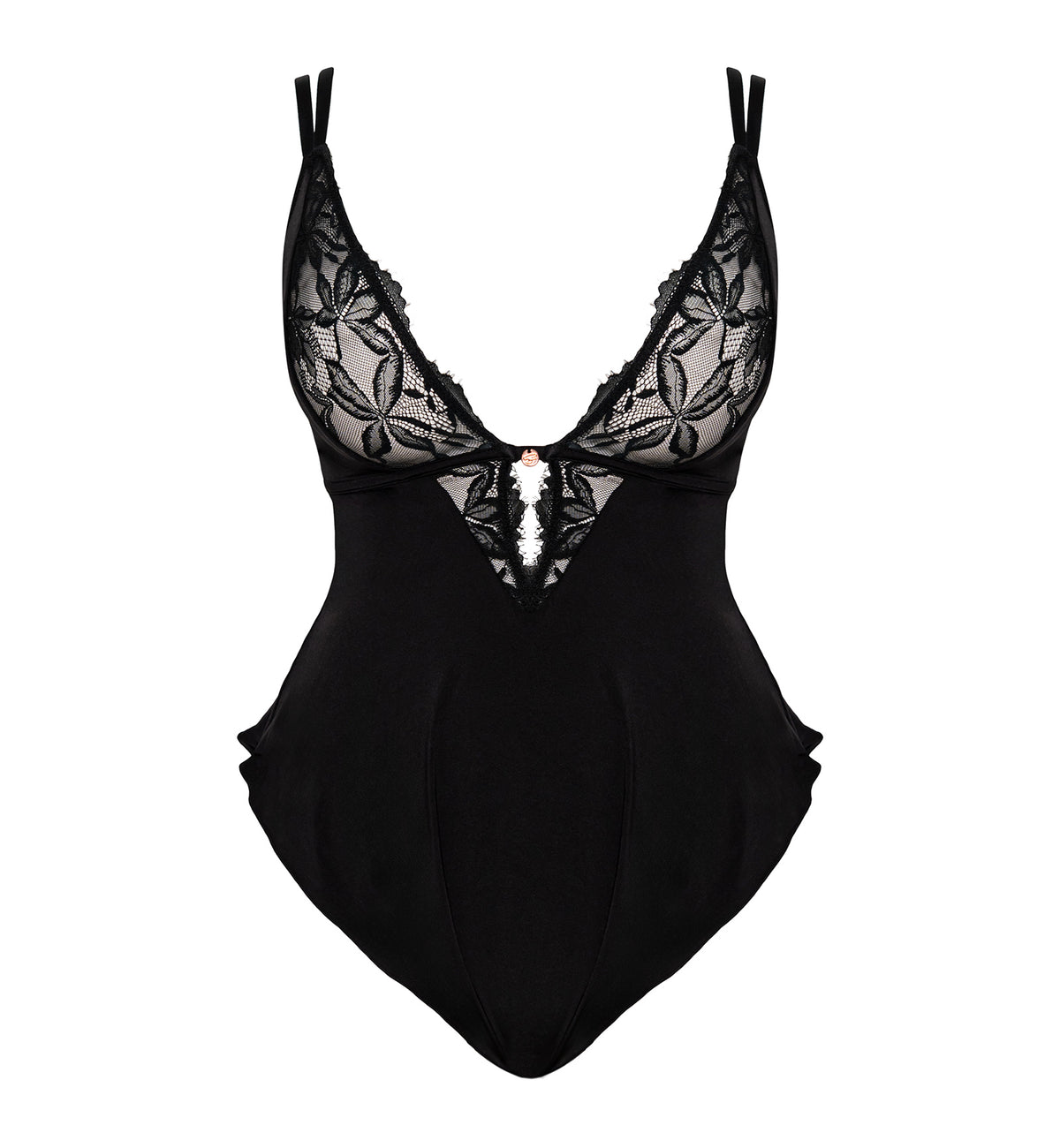 Scantilly by Curvy Kate Embrace Stretch Lace Teddy (ST048327),Small,Black - Black,Small