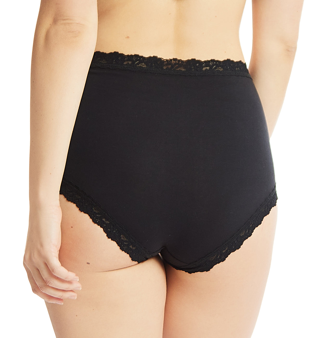 Hanky Panky Supima Cotton High Rise Boyshort (891292),XS,Black - Black,XS