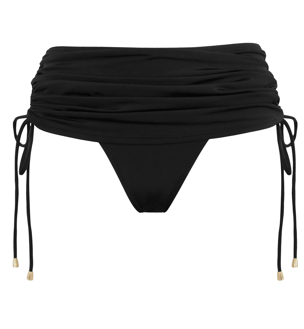 Pour Moi Santa Cruz Adjustable Skirt Swim Brief (24904),Small,Black - Black,Small