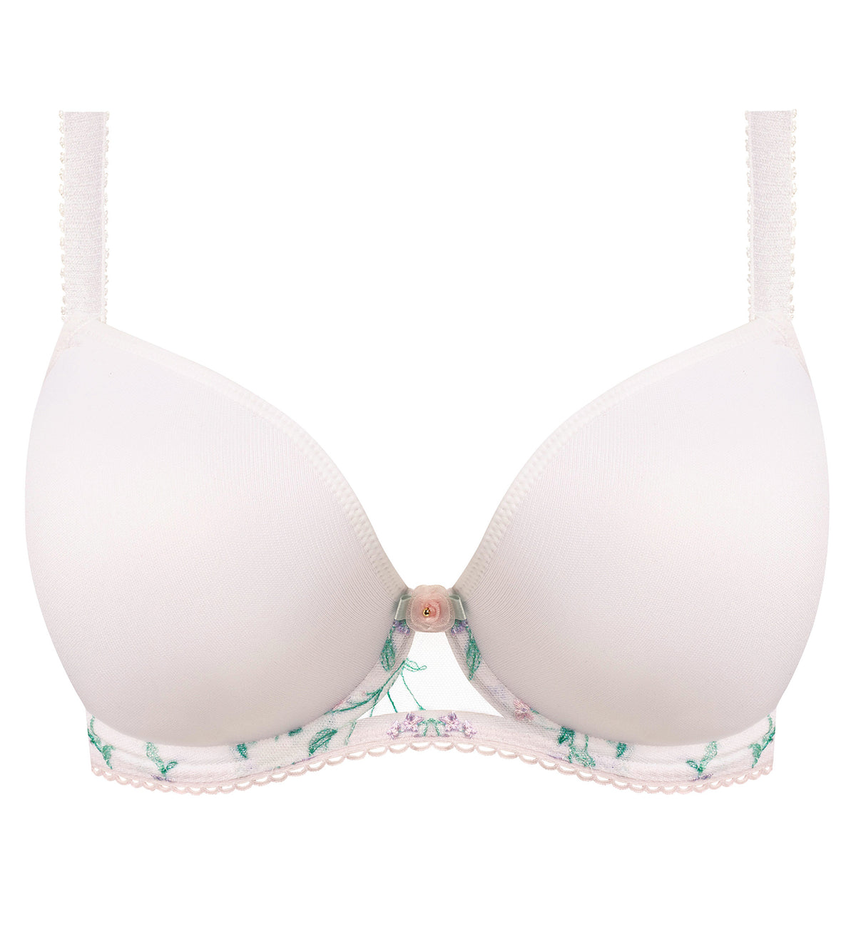 Freya Love Crush Molded Plunge Underwire T-Shirt Bra (403231),28E,White Haze - White Haze,28E