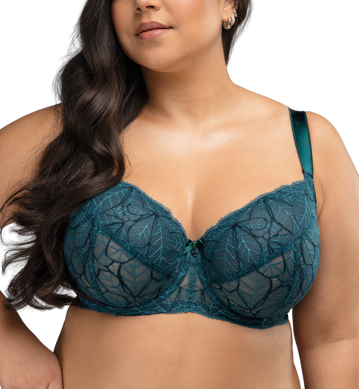 Nessa Zoia Underwire Soft Balcony Bra (N500A),30J,Green - Green,30J