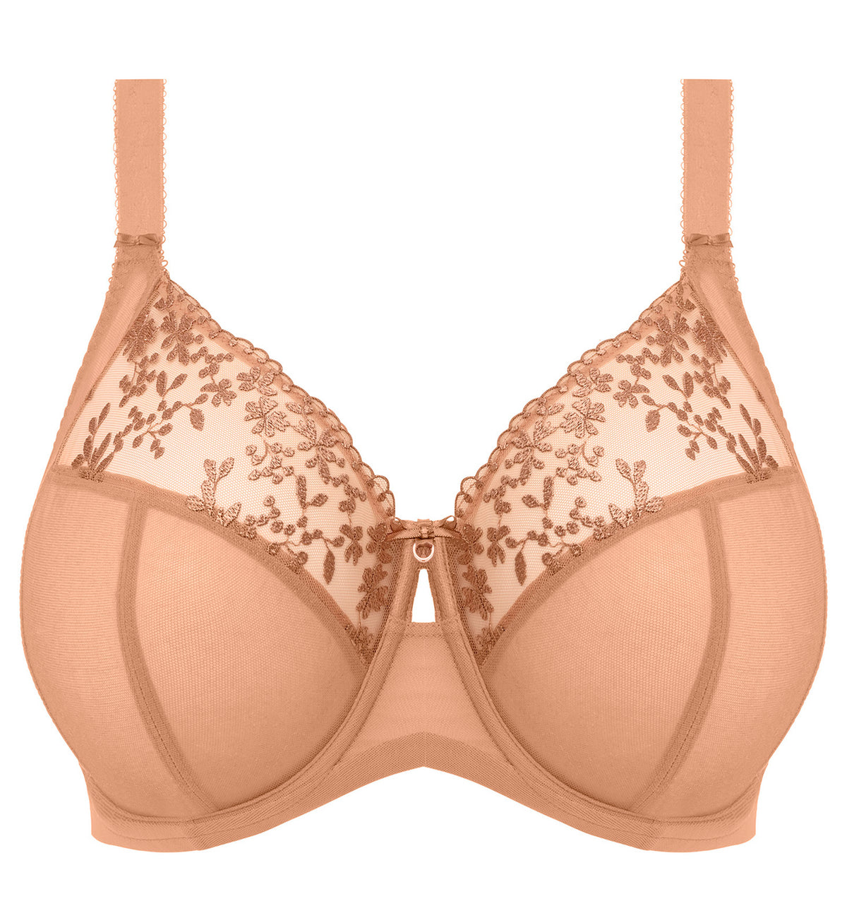 Elomi Zarla Stretch Lace Banded Underwire Bra (302505),32G,Cafe Au Lait - Cafe Au Lait,32G