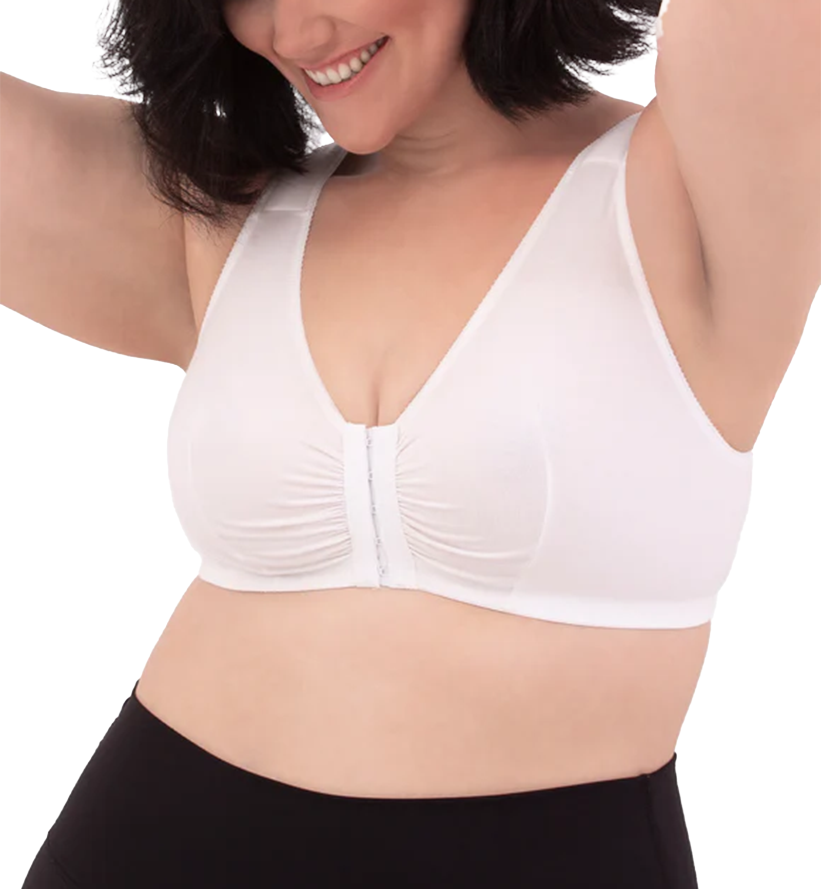 Leading Lady Meryl Cotton Front Closure Bra (110),34 C/D/DD,White - White,34 C/D/DD