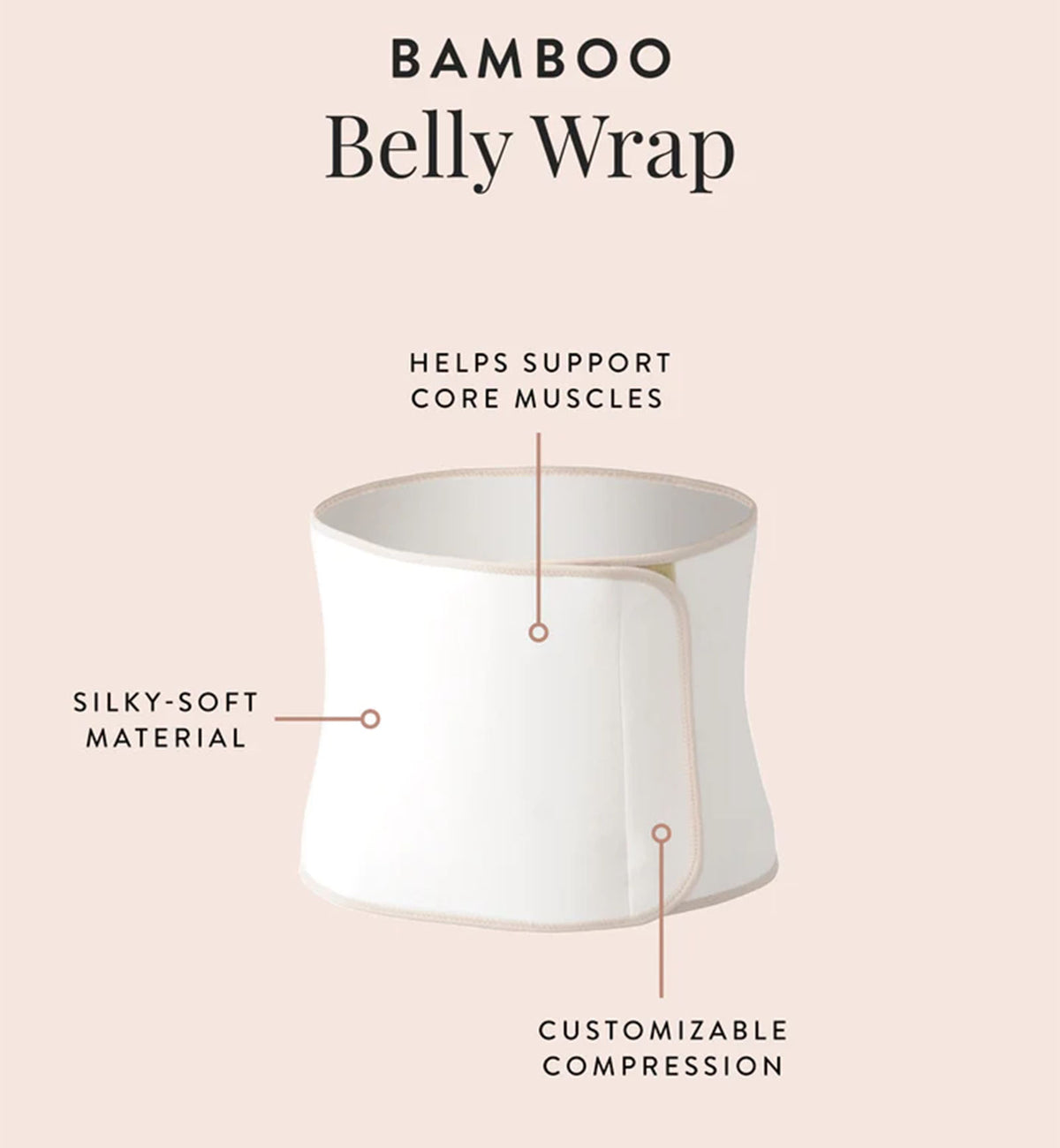 Belly Bandit BAMBOO Postpartum Belly Wrap (BBB),XS,Natural - Natural,XS
