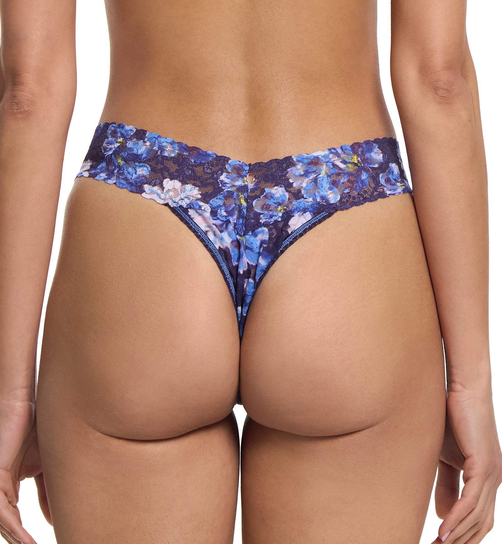 Hanky Panky Signature Lace Printed Original Rise Thong (PR4811P),Nightfall - Nightfall,One Size