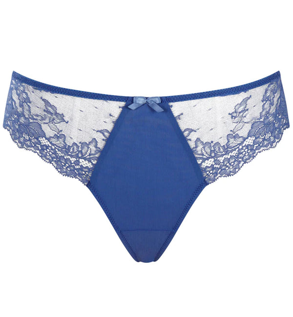 Panache Ana Brazilian Thong (9399) - Blue Jewel - Breakout Bras