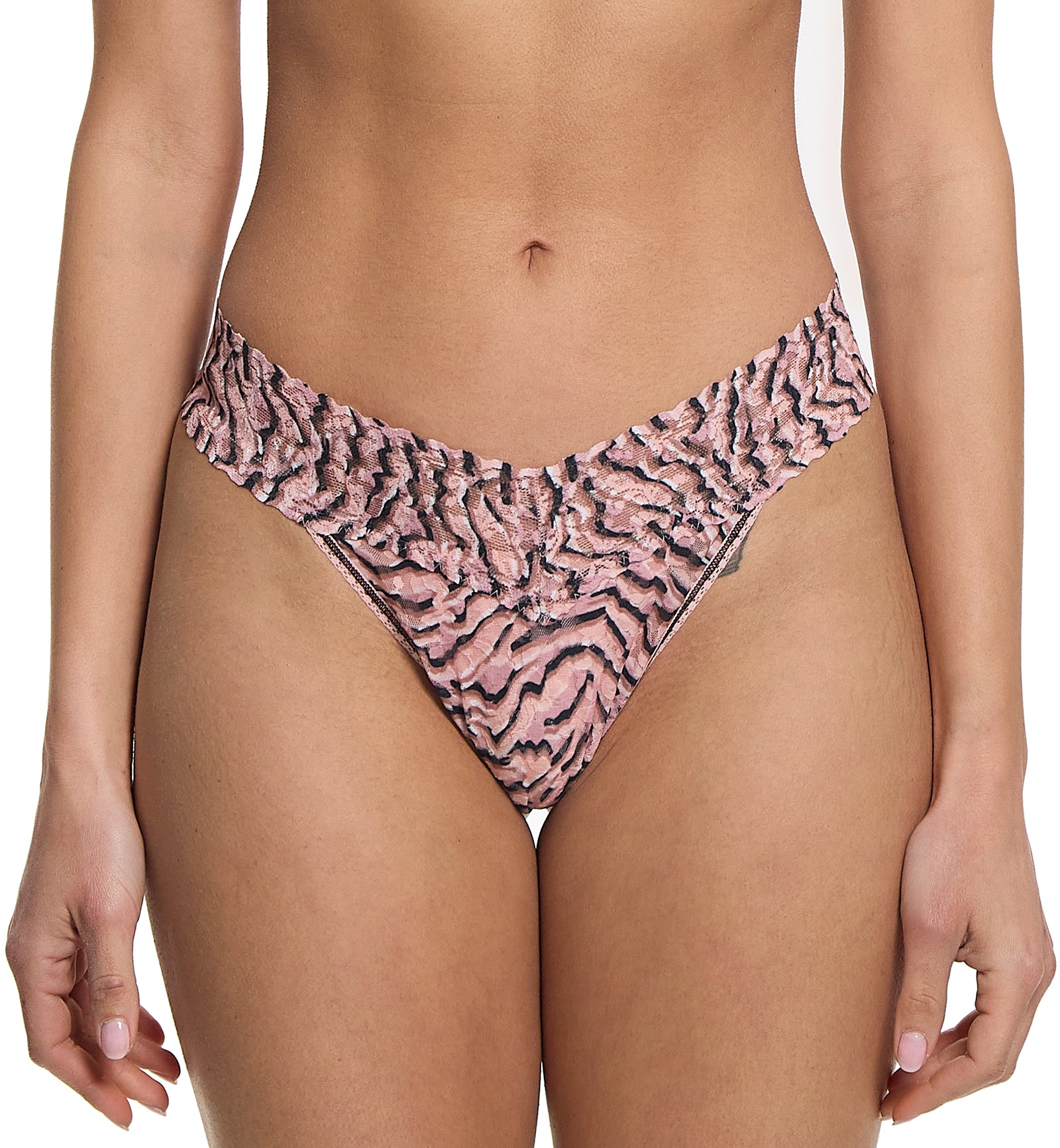 Hanky Panky Signature Lace Printed Original Rise Thong (PR4811P),Offbeat - Offbeat,One Size