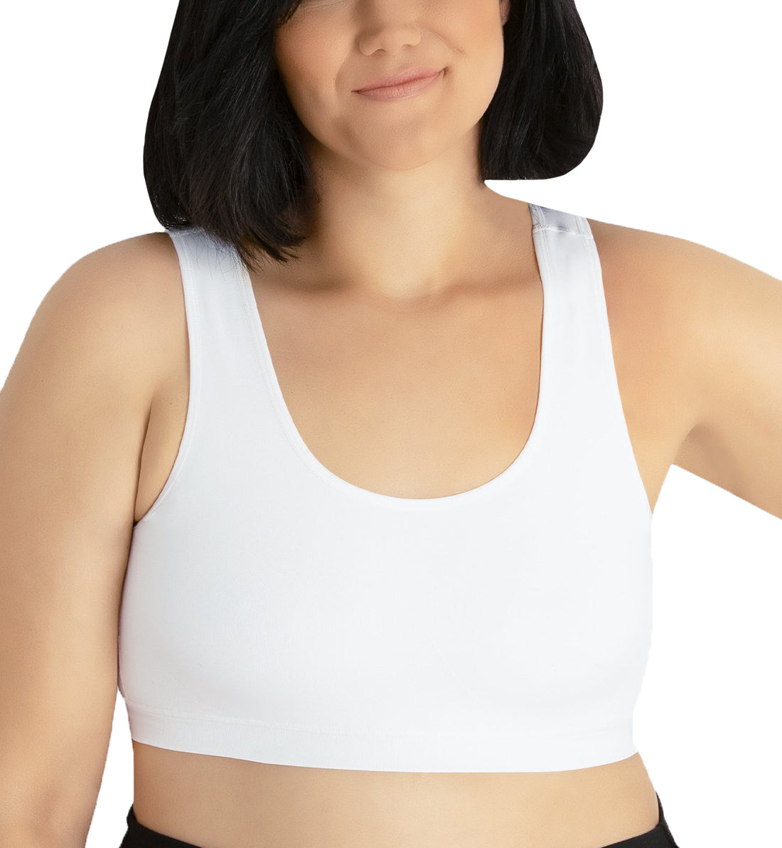 Leading Lady All Around Support Comfort Sports Bra (5504),Medium,White - White,Medium