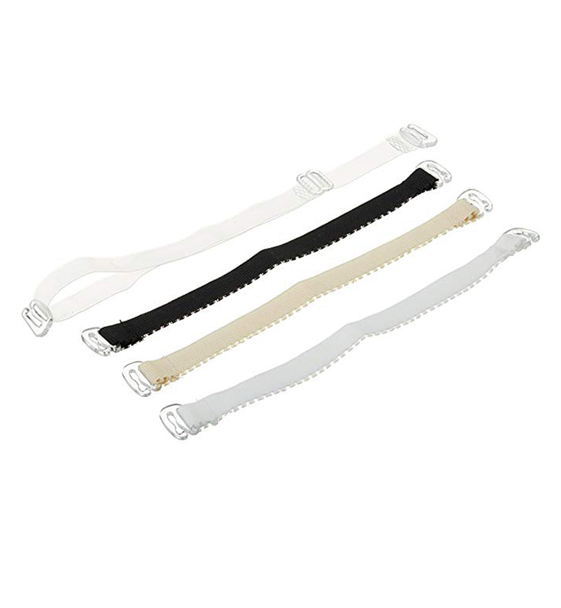 Braza Happy Strap Adjustable Bra Converter (5080),L/XL,White/Beige/Clear/Black - Multi,L/XL