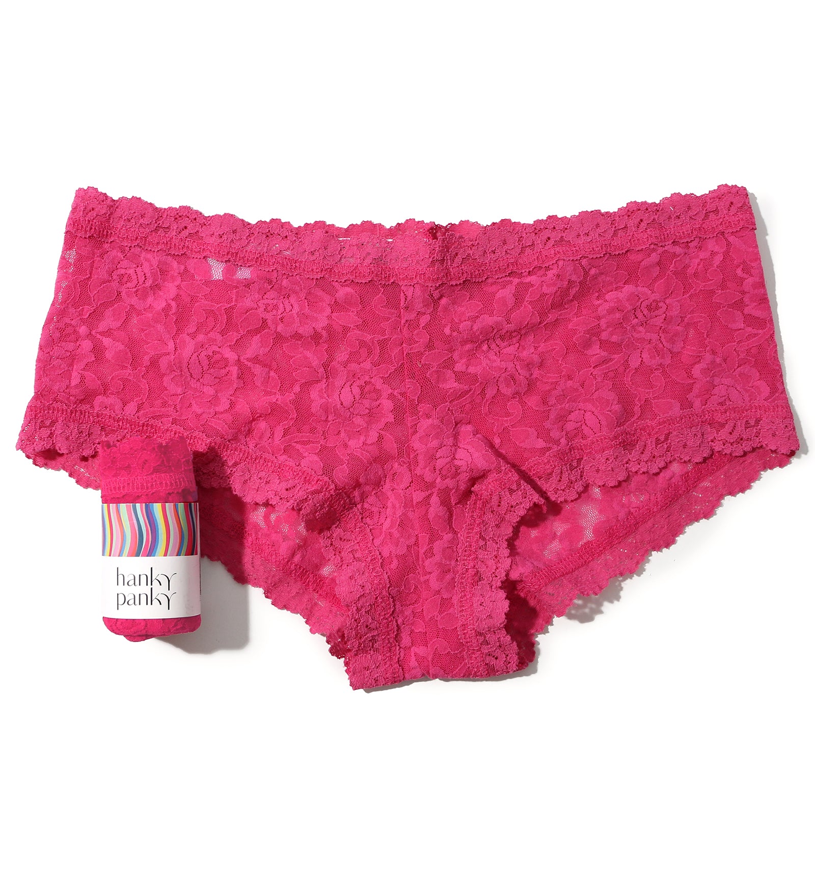 Hanky Panky Signature Lace Boyshort (4812P),XS,Dragon Fruit Pink - Dragon Fruit Pink,XS