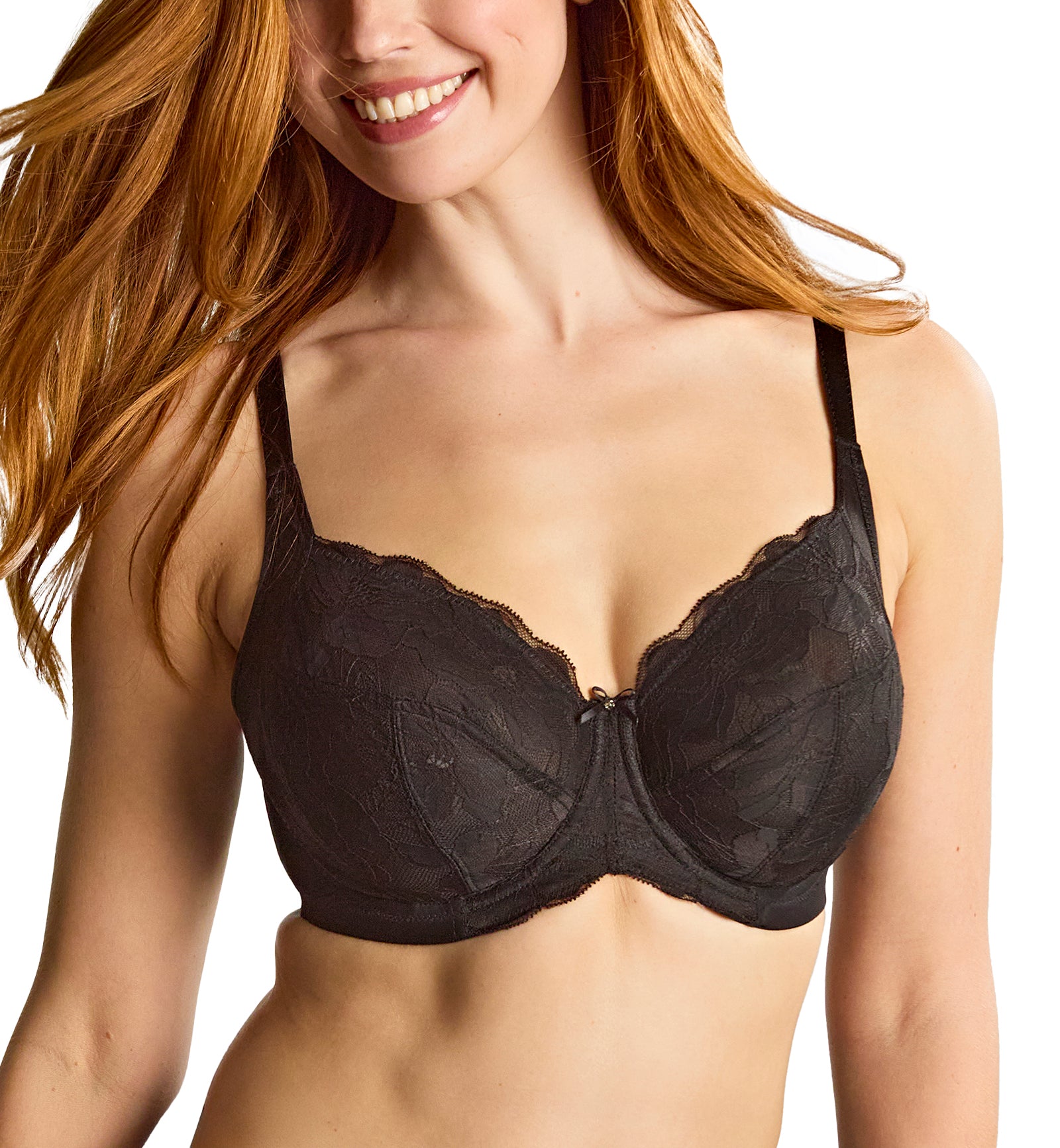 Panache Evangeline Full Cup Underwire Bra (11435),30E,Black - Black,30E