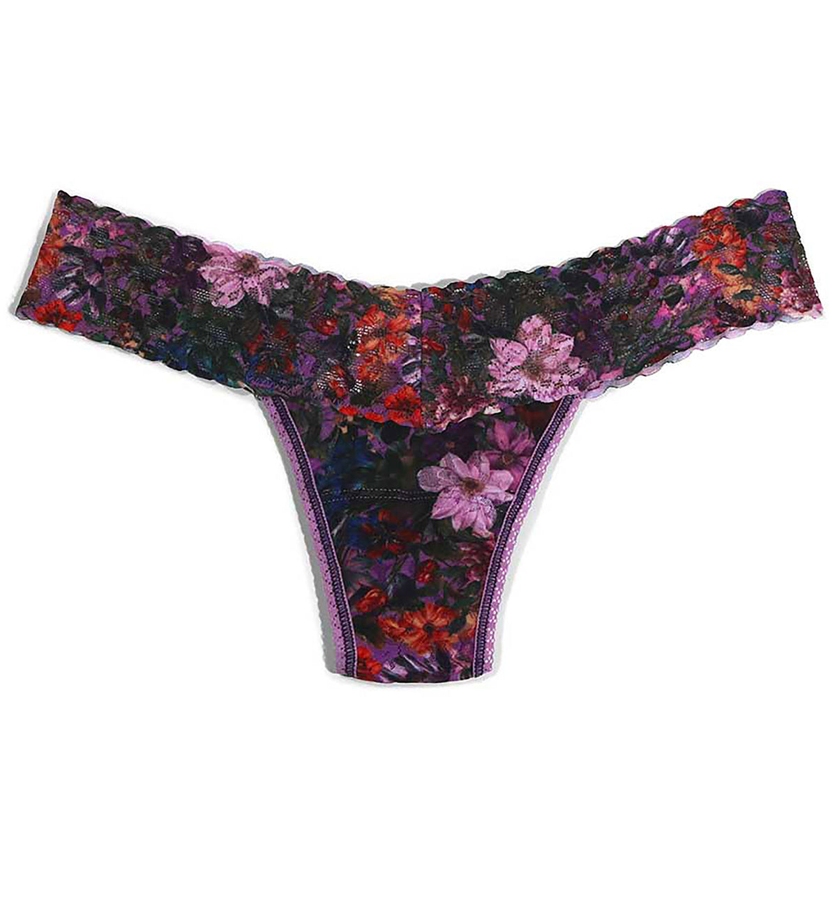 Hanky Panky Signature Lace Printed Low Rise Thong (PR4911P),Perennial - Perennial,One Size