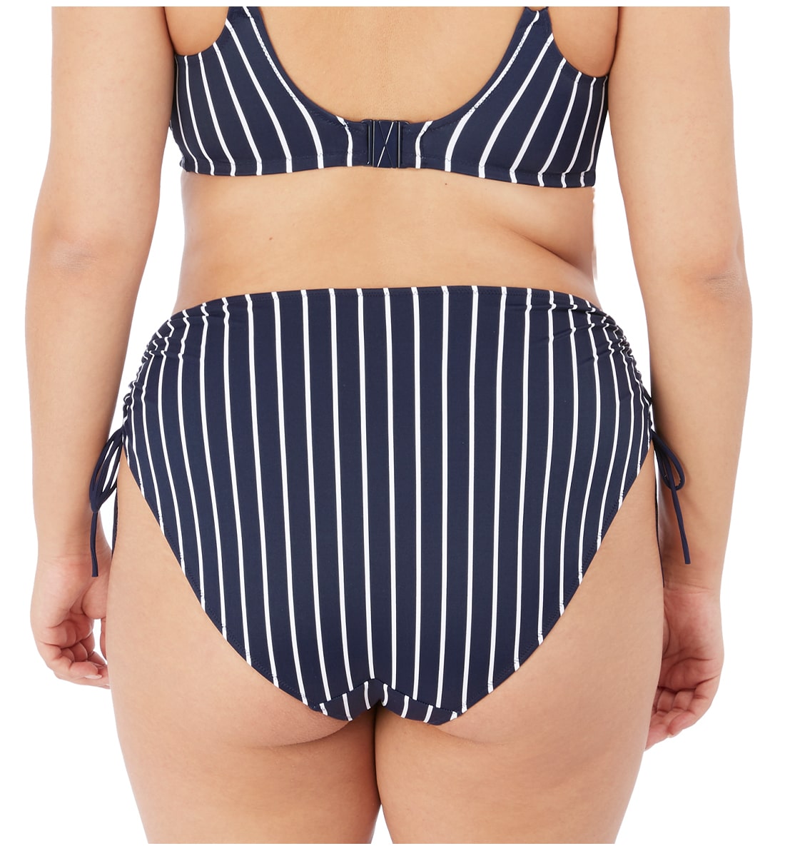 Elomi Plain Sailing Adjustable Side Swim Brief (ES7277),UK 14,Midnight Stripe - Midnight Stripe,UK 14