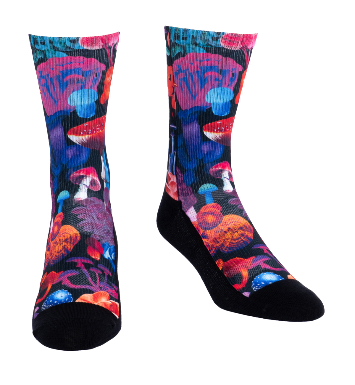 SOCK it to me Athletic Printed Performance Crew Socks (AP0005),Shrooms They'll Grow On You - Shrooms They'll Grow On You,One Size