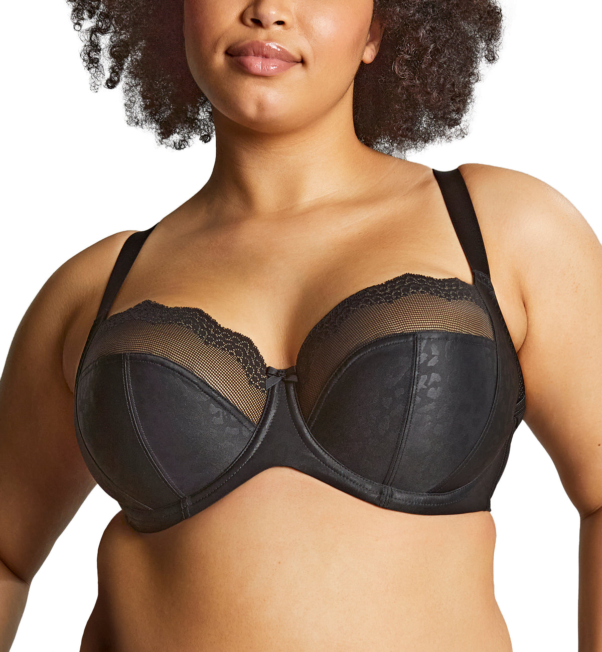 Sculptresse Esme Balcony Underwire Bra (10921),34E,Black Animal - Black Animal,34E