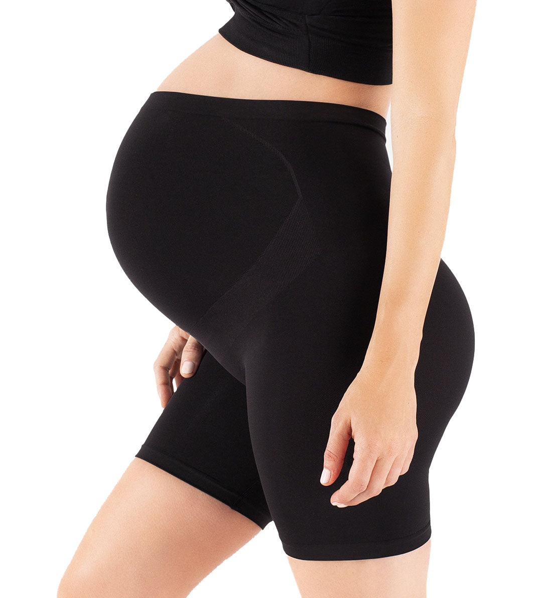 Belly Bandit Thighs Disguise Maternity Short (THIGHSD),Small,Black - Black,Small