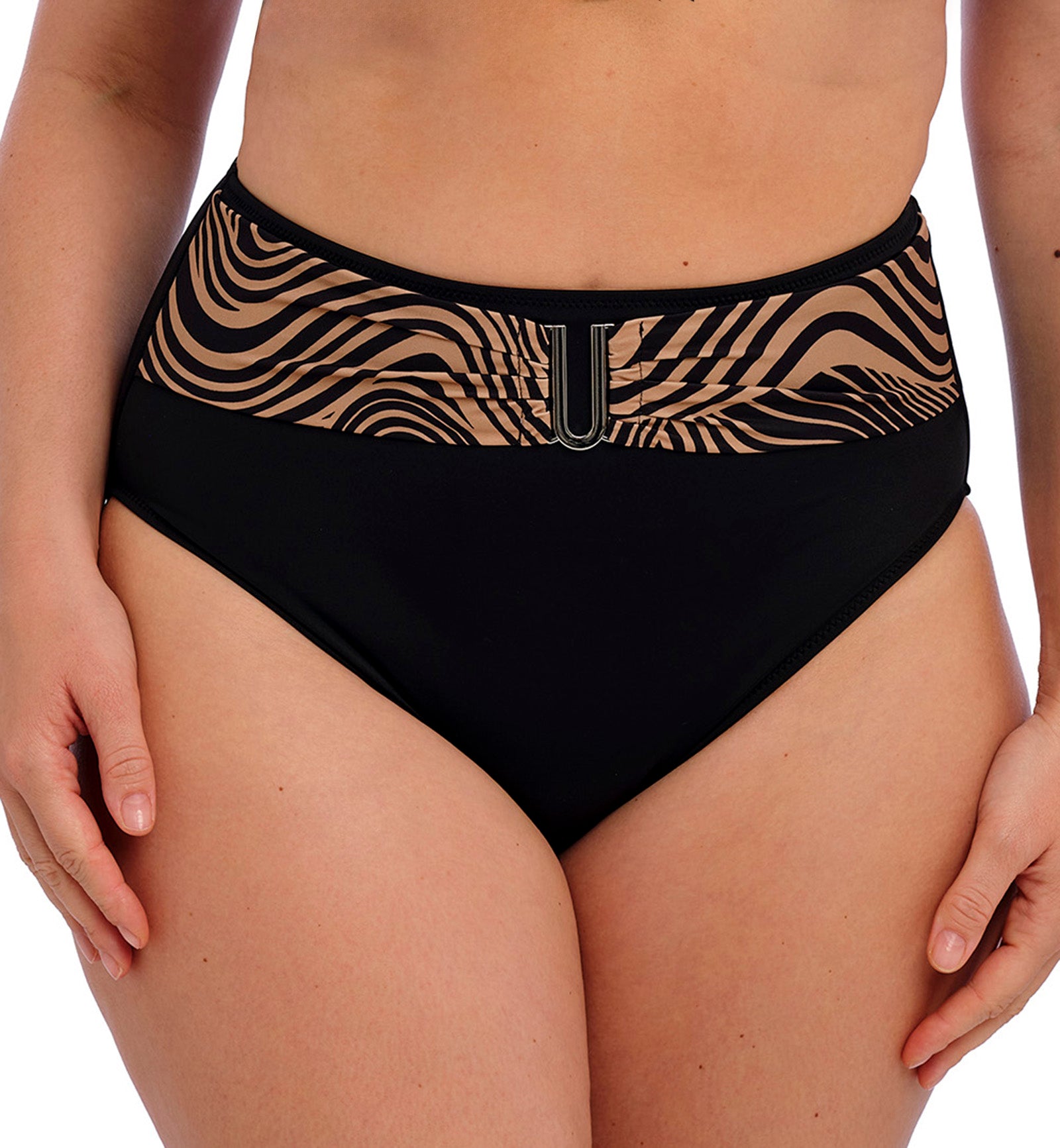 Fantasie Pemba Island High Waist Bikini Brief (505478),Small,Mocha - Mocha,Small