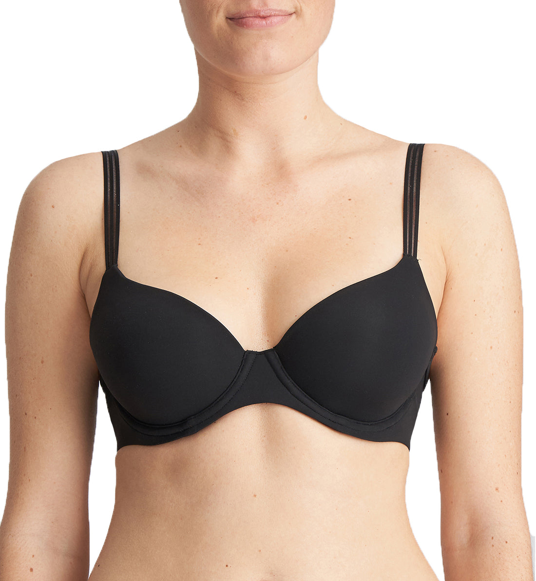 Marie Jo Louie Spacer Heart Shape Underwire Bra (0122096),32A,Black - Black,32A