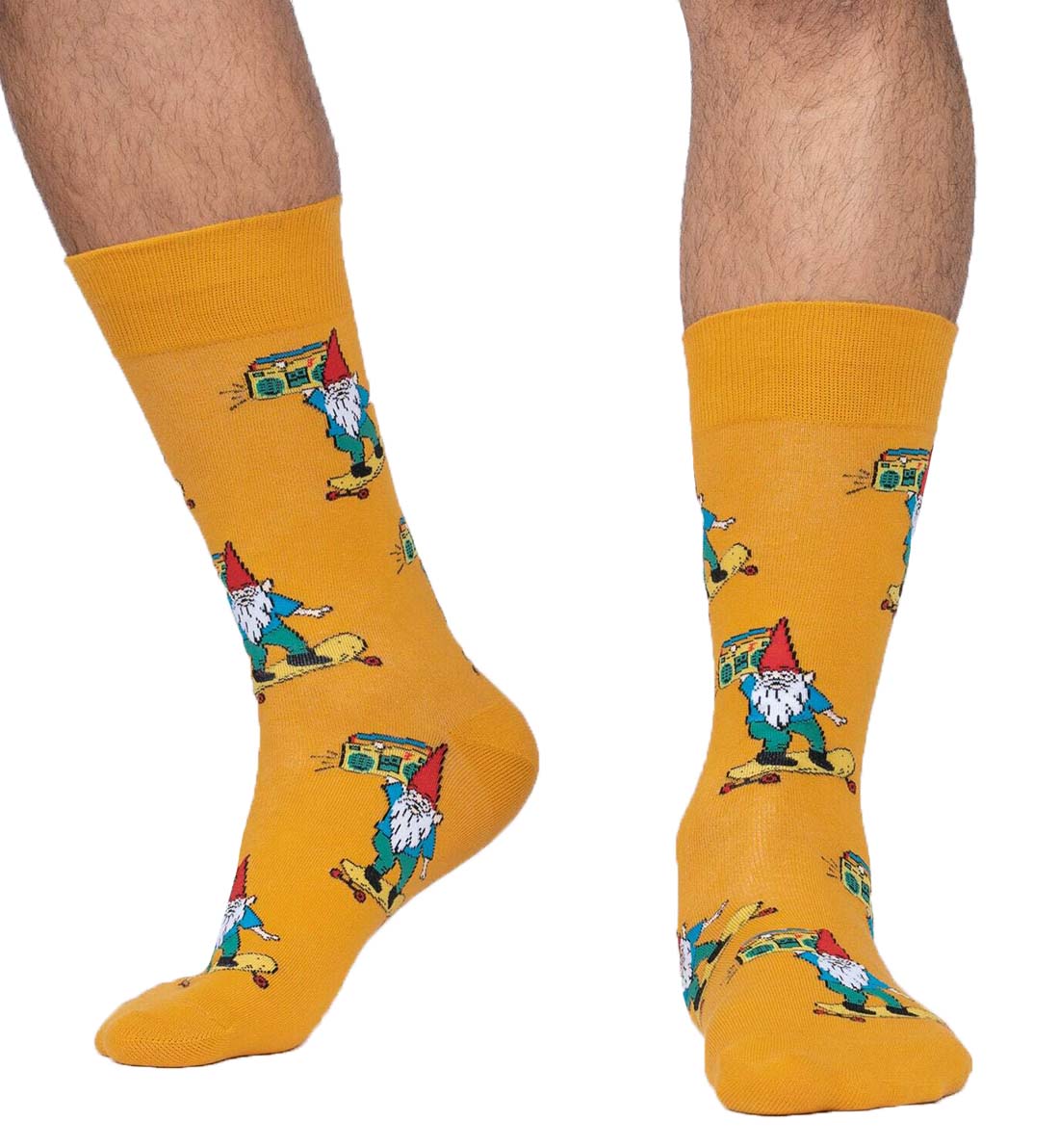 SOCK it to me Men's Crew Socks (mef0488),Gnarly Gnome - Gnarly Gnome,One Size