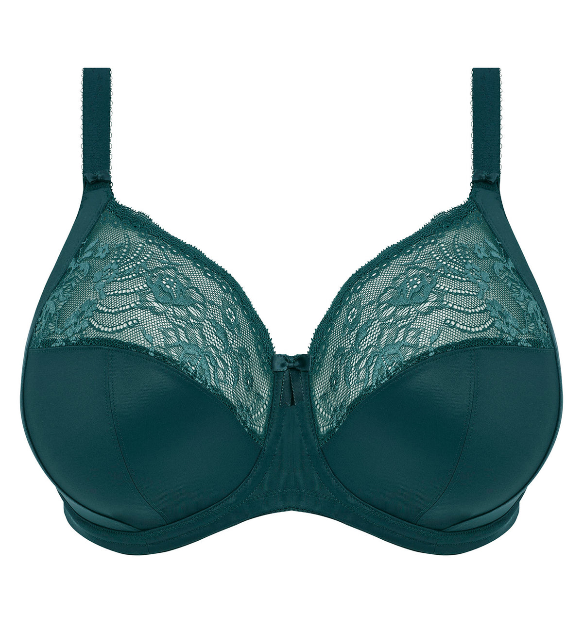 Elomi Morgan Stretch Lace Banded Underwire Bra (4111),32GG,Deep Teal - Deep Teal,32GG