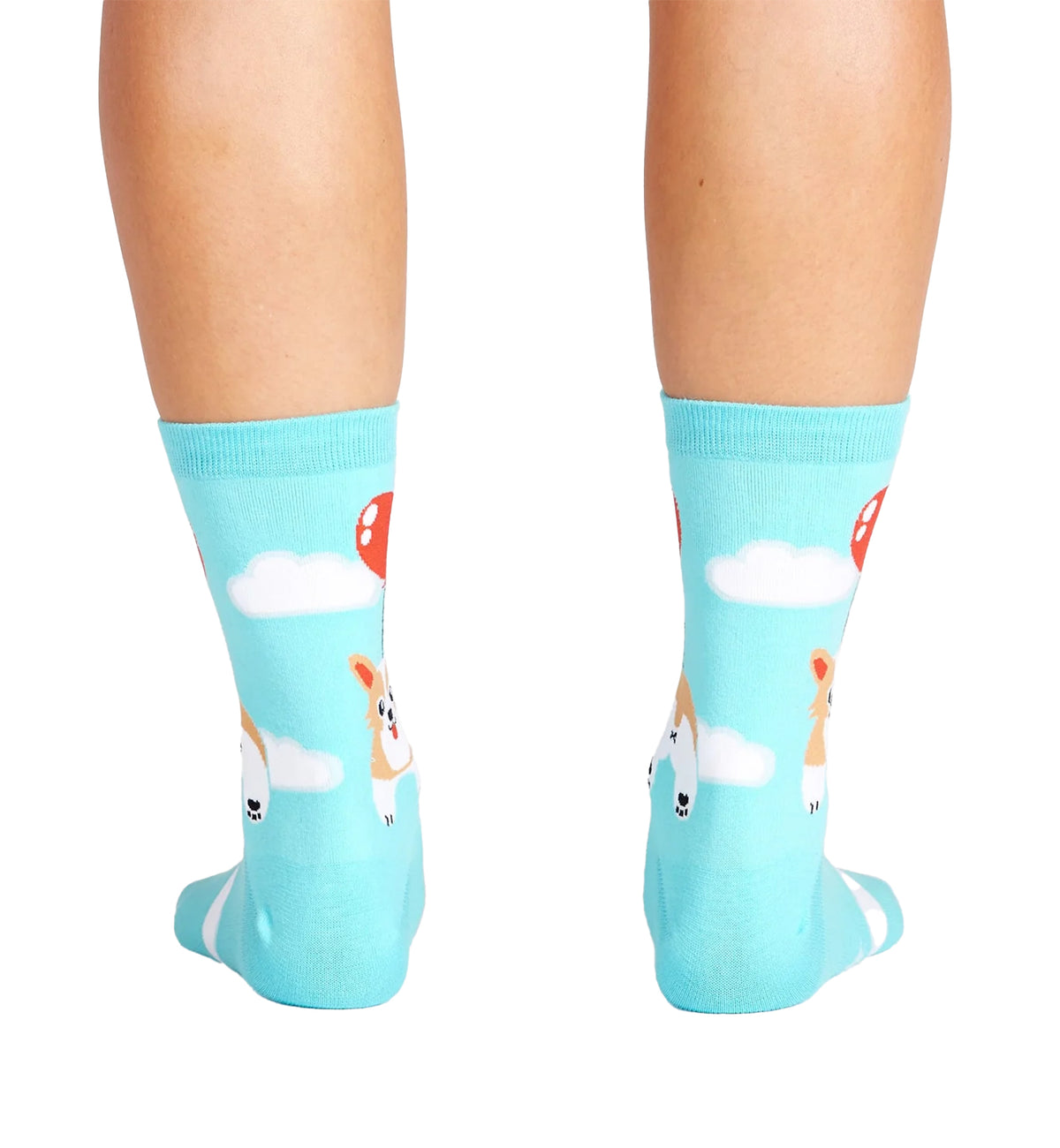 SOCK it to me Women's Crew Socks (w0178),Pup, Pup and Away - Pup Pup and Away,One Size